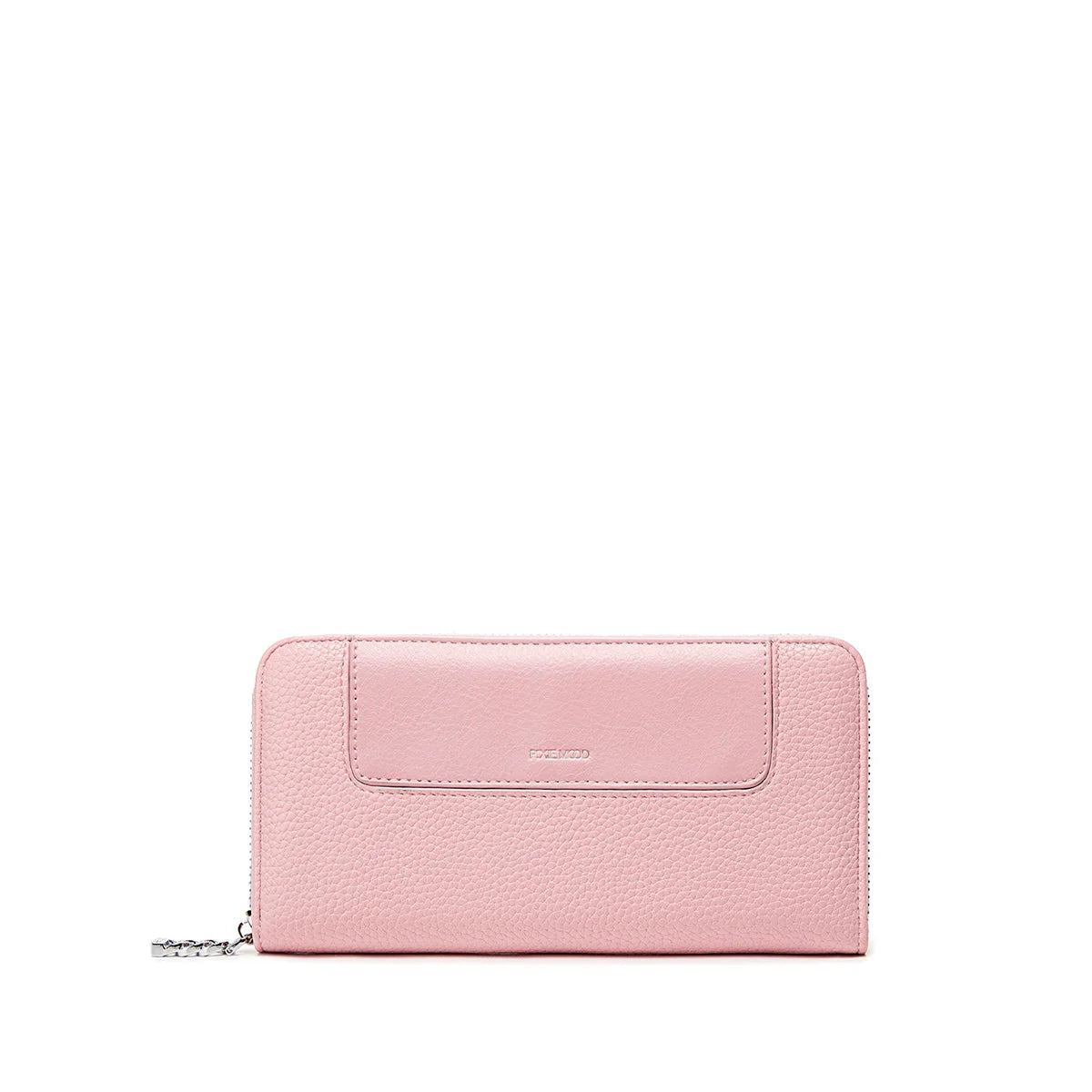 Mae Zip Wallet in Light Pink Pebbled Leather - Stylish & Secure Wristlet for Women | Perfect for Everyday Use, Travel & Gifts