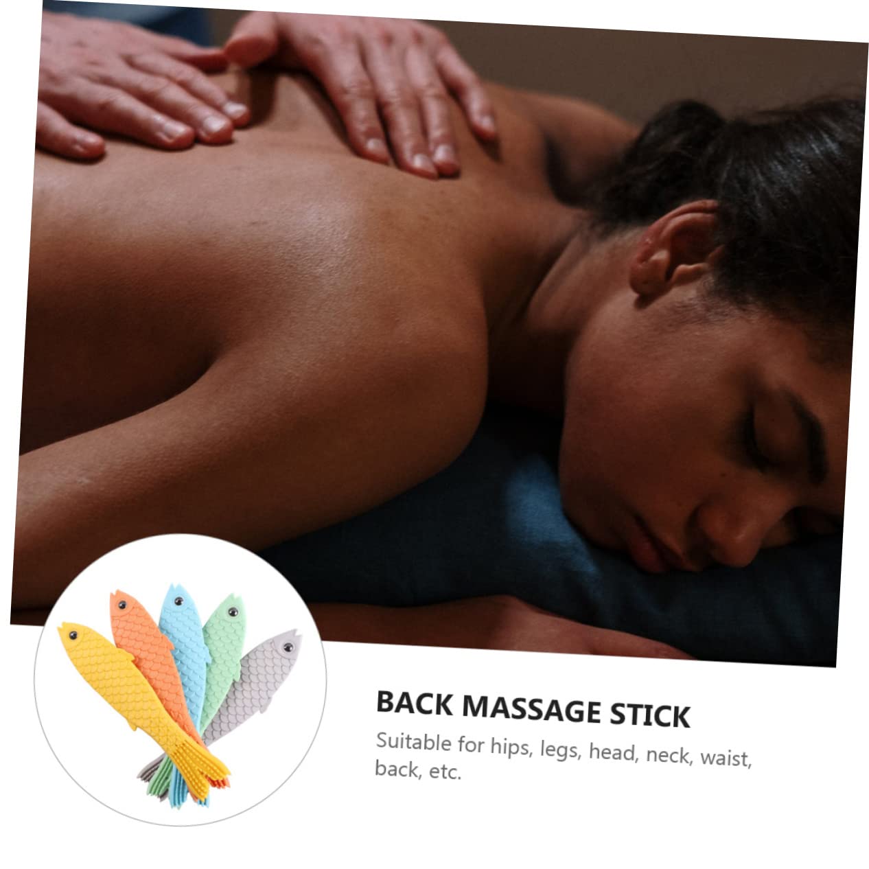 Gatuida 5-Pack Plastic Massage Sticks - Head, Neck, Back Pain Relief Tool for Home & Office Wellness - Meridian Therapy, Stress Relief & Muscle Relaxation - Perfect for Desk Workers, Travelers & Home Use