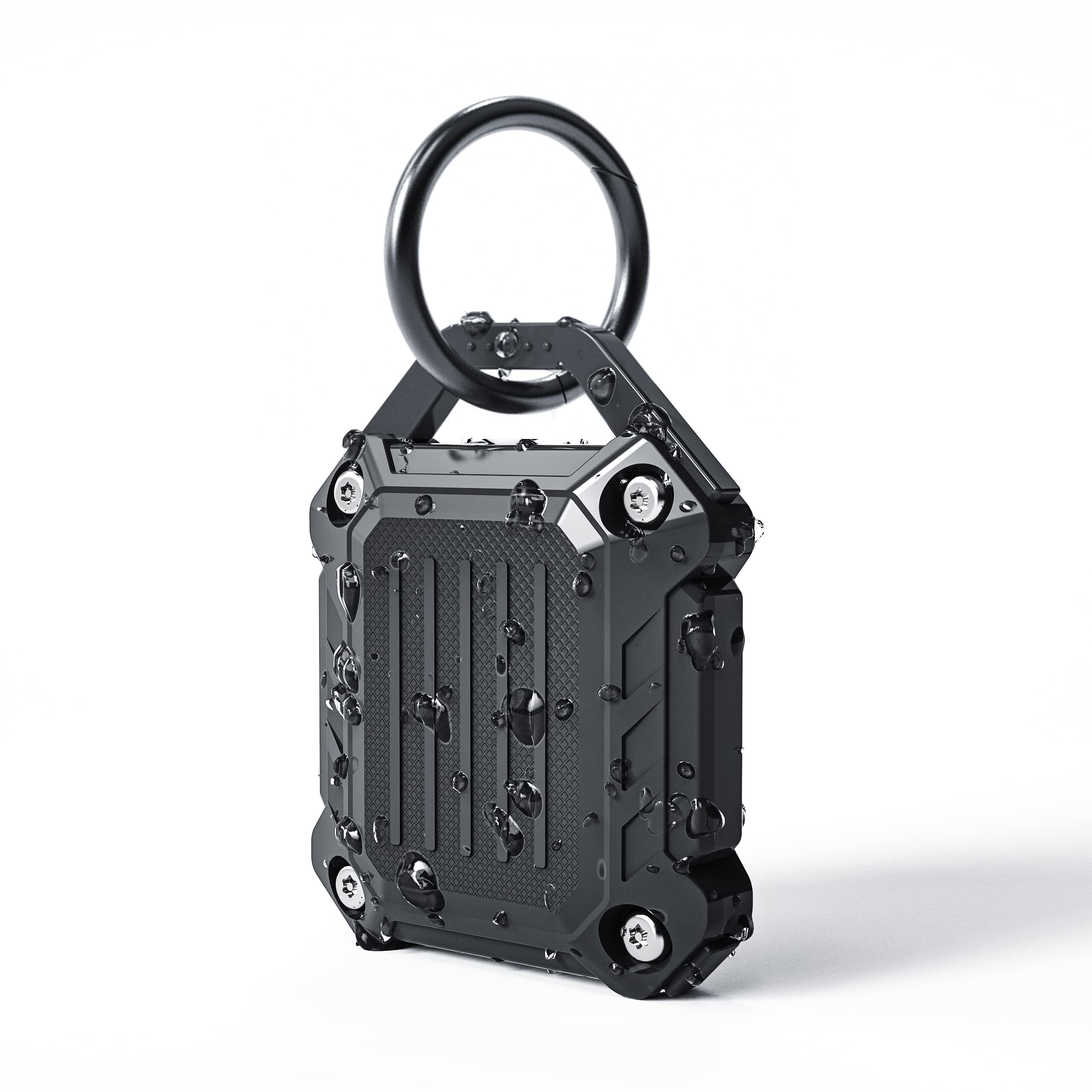 Waterproof Airtag Holder Keychain Case for Apple AirTag - Durable Anti-Lost Tracker with Key Ring, Perfect for Keys, Dog Collars, Luggage & Travel Accessories | JEANUE