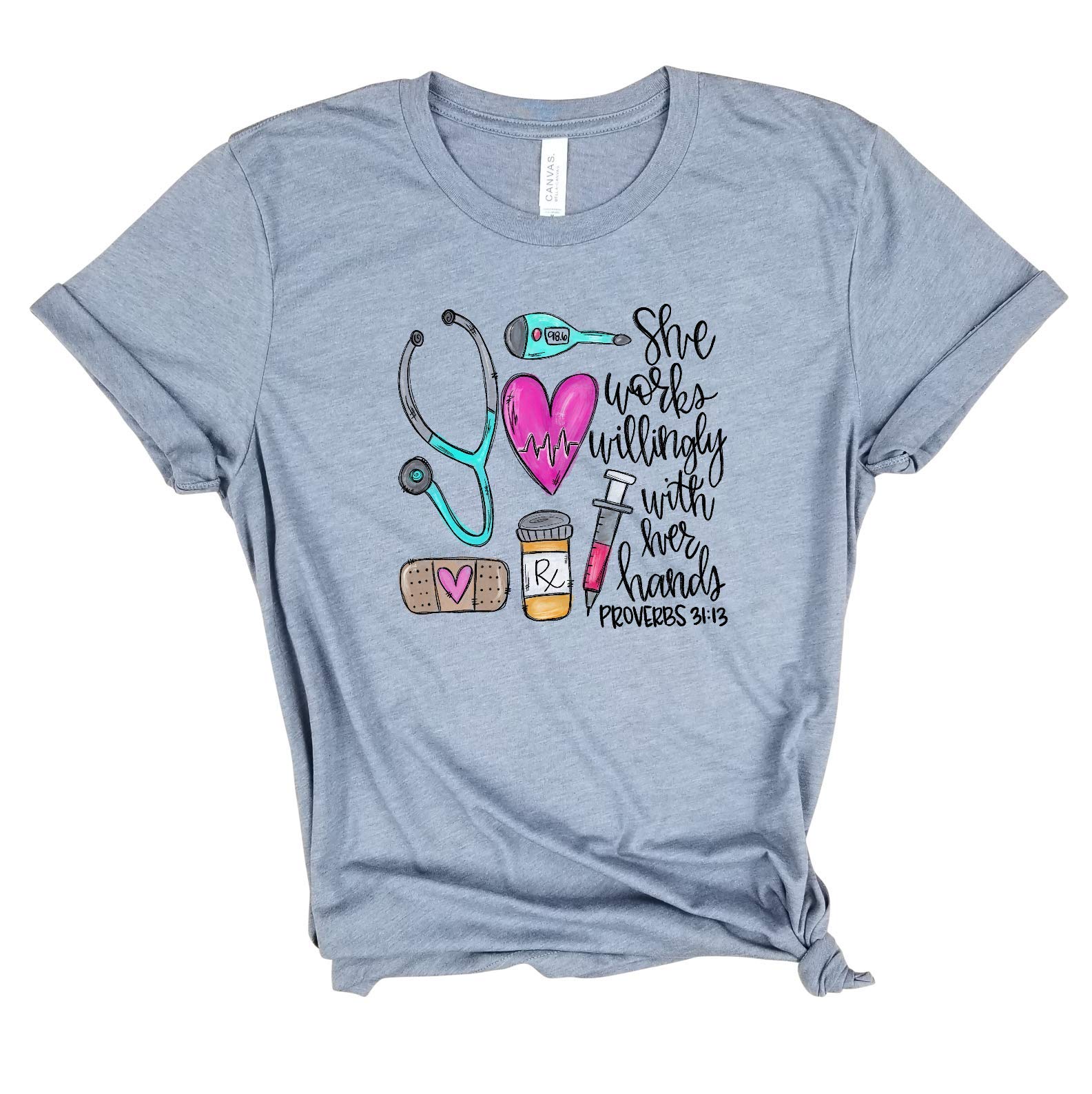Nursing Bible Verse T-Shirt - Cute Nurse Gift for Appreciation & School