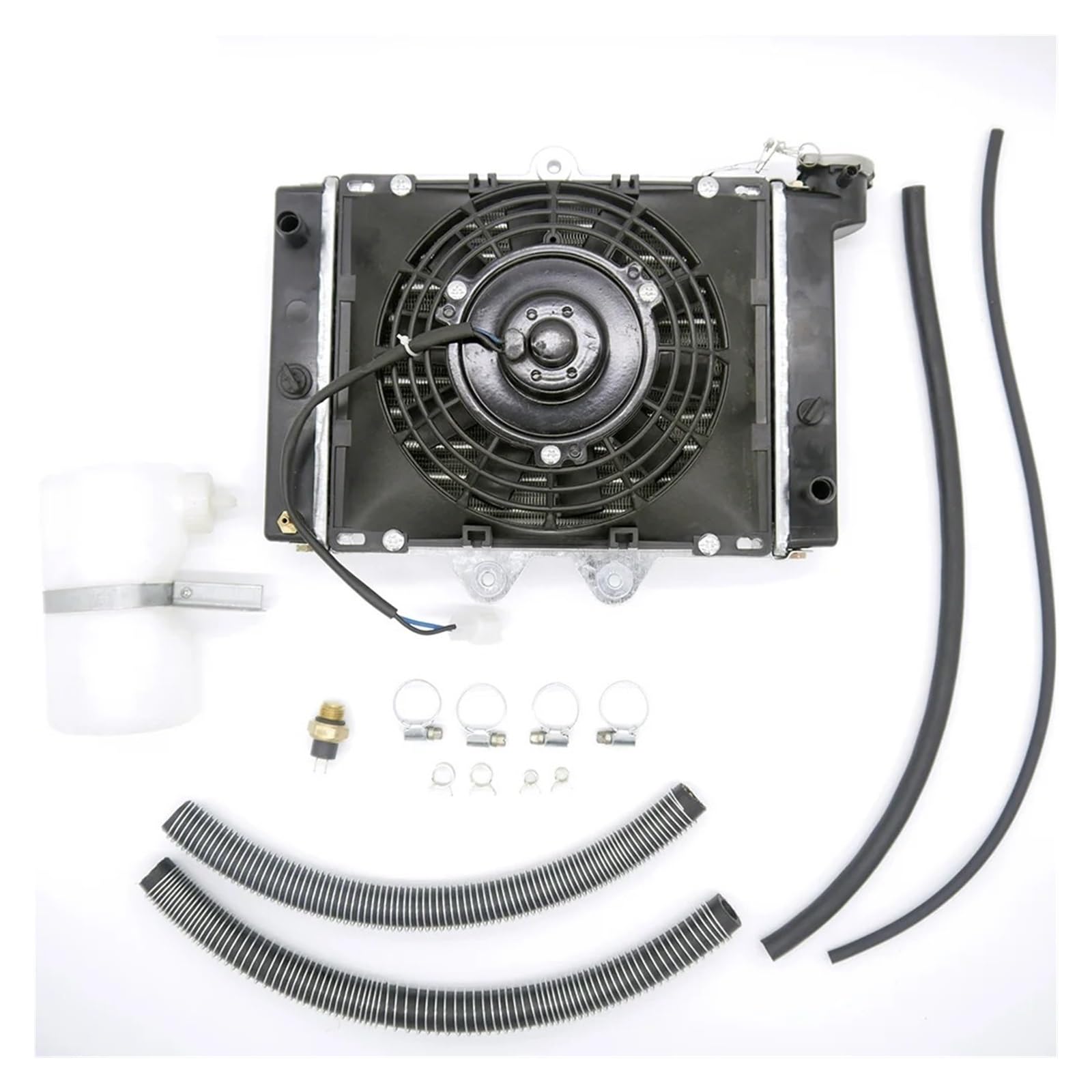 Full Set Radiator Tank with Coolant Hose & Water Pipe Clamps for 4 Wheel ATV 200cc 250cc 300cc Jinling JLA-21 Quad Bike Parts - Motorcycle Accessories for Off-Road Adventure & Trail Riding