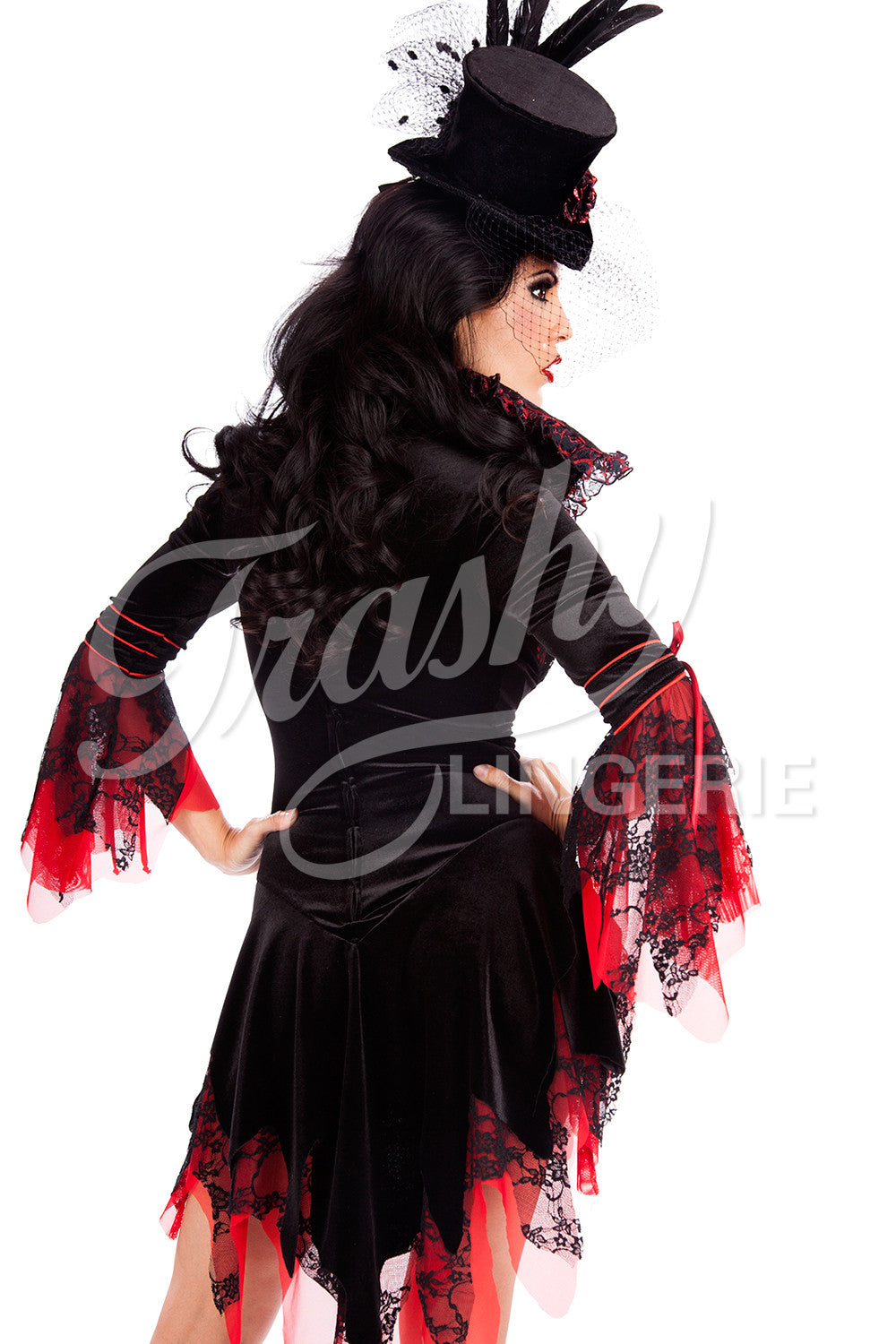 La Vampira de Noche Hat - Gothic Vampire Costume Hat for Women | Perfect for Halloween, Cosplay, and Theatrical Performances