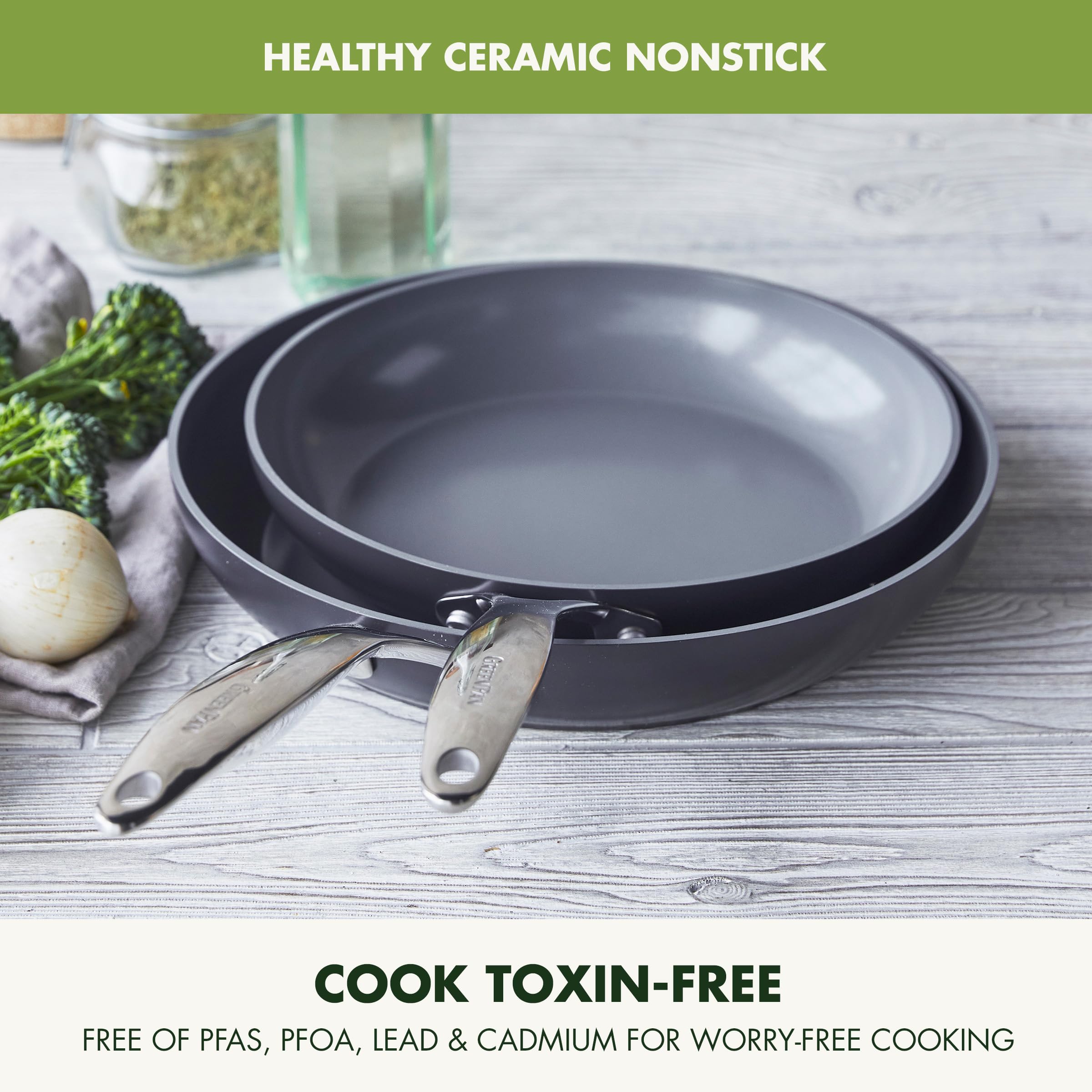 GreenPan Valencia Pro Hard Anodized Healthy Ceramic Nonstick 10