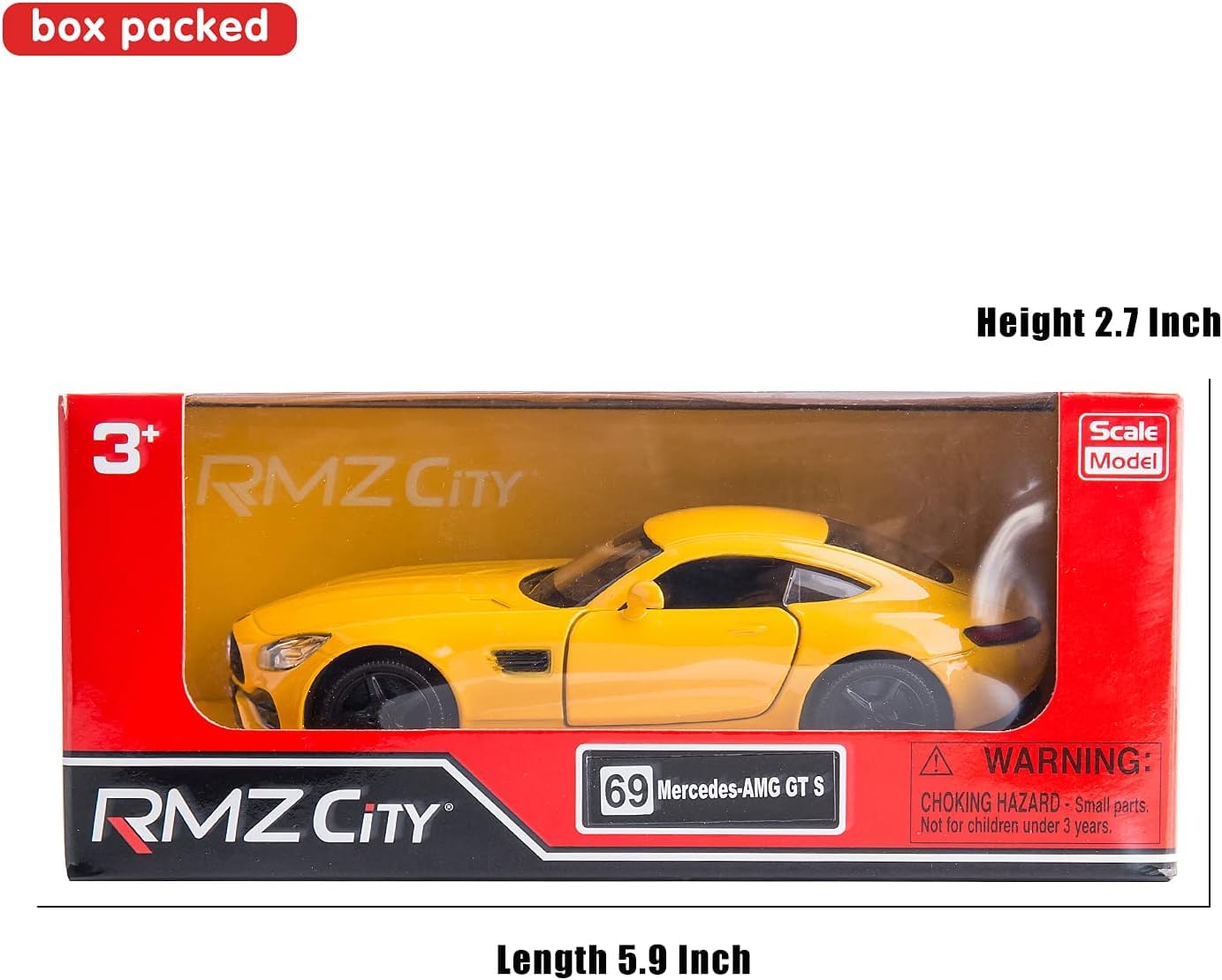 1:36 Scale Die Cast Alloy Mercedes-Benz AMG GTS Model Car - Pull Back Toy Vehicle for Kids Boys Girls - Collectible Gift (Yellow) - Perfect for Playtime, Birthday Presents & Car Enthusiasts