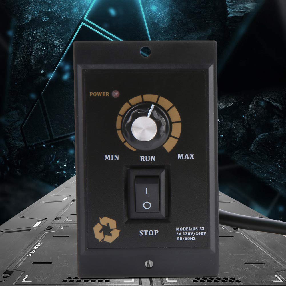 500W AC Motor Speed Controller 220V-240V, 50/60Hz, 300W-500W Adjustable Electric Motor Regulator for Fans, Pumps, Conveyors & Power Tools - Home & Industrial Use
