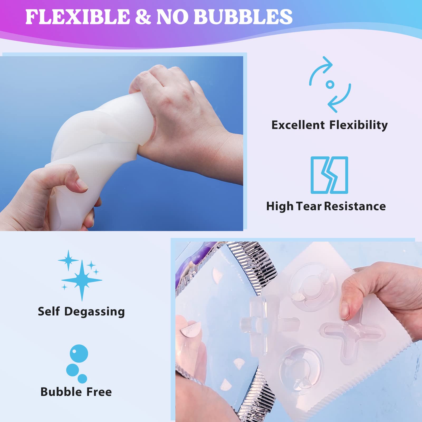 Premium LET'S RESIN Silicone Mold Making Kit - 43oz Platinum Liquid Silicone Rubber with Mold Housing & Mixing Cups | Fast-Cure Food-Grade for Resin Casting, DIY Crafts, Soap Molds & Jewelry Making | Perfect for Epoxy Art, Candle Making & Home Decor Projects