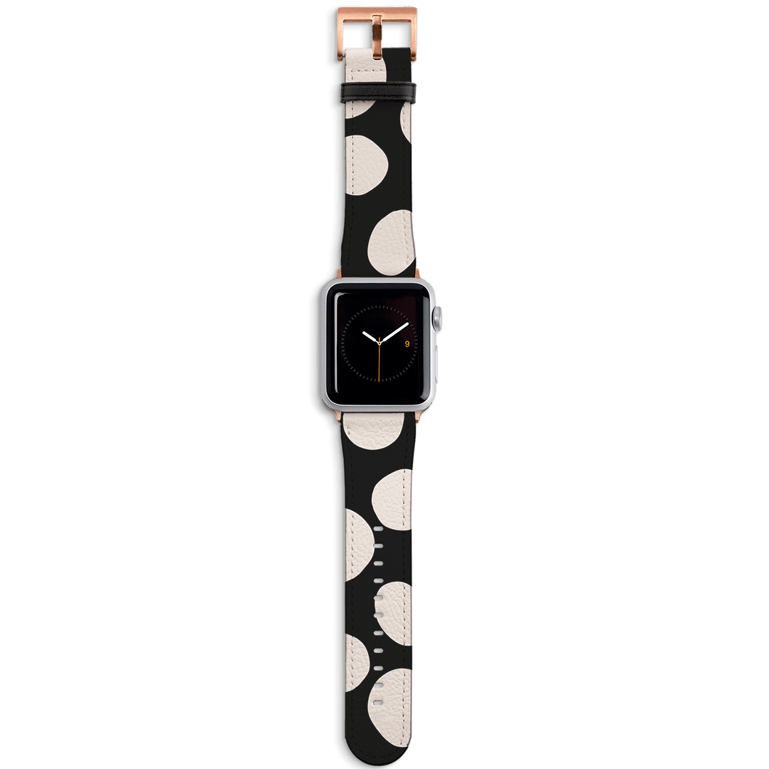Premium Pebbles Noir Apple Watch Band - Stylish & Durable Replacement Strap for Apple Watch Series 1-9 - Perfect for Workouts, Office & Everyday Wear