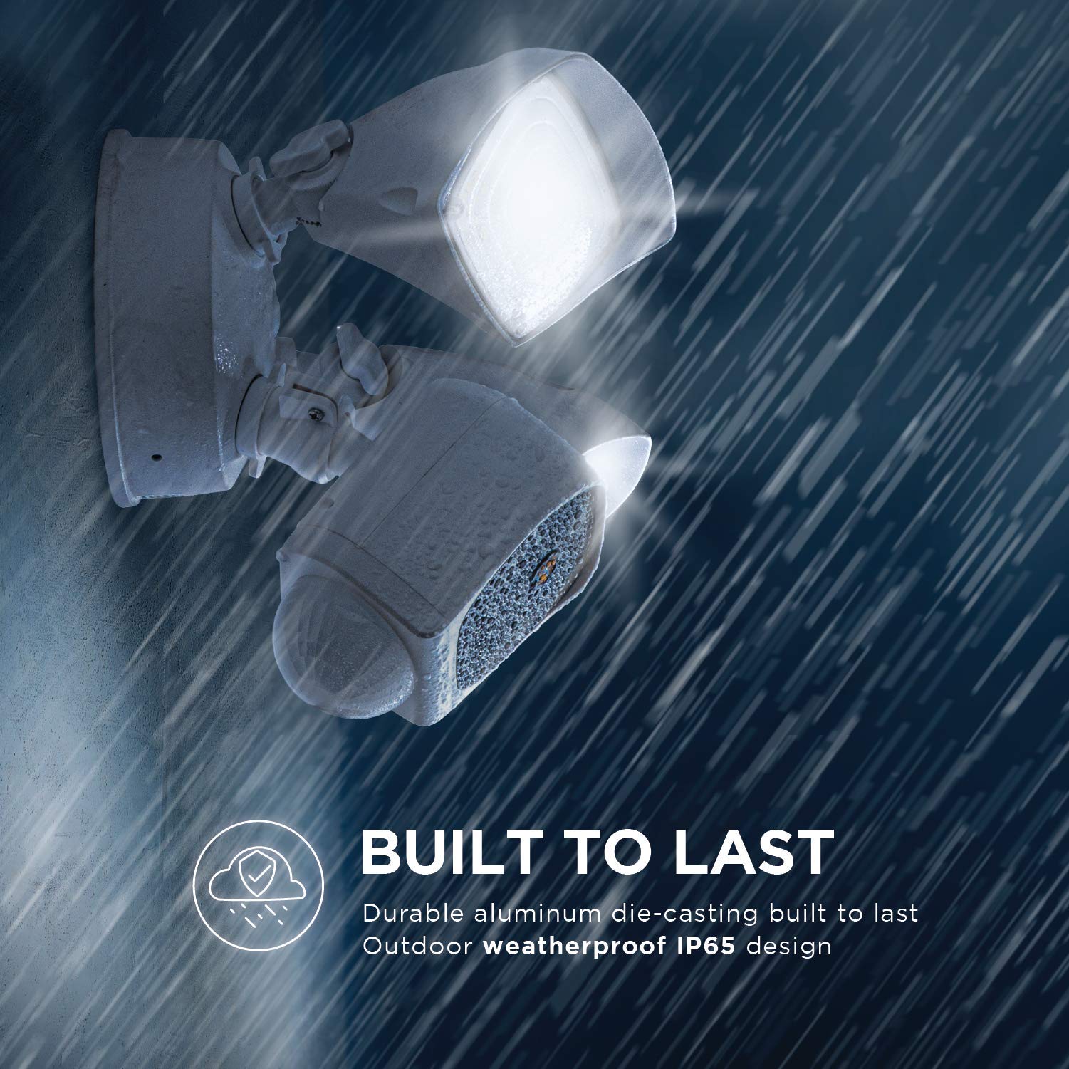 Home Zone Security Floodlight Camera - Wireless 1080P HD Outdoor Smart Security Camera with Motion Detection, 2.4GHz WiFi, No Monthly Fee - Ideal for Backyard, Garage & Front Door Surveillance