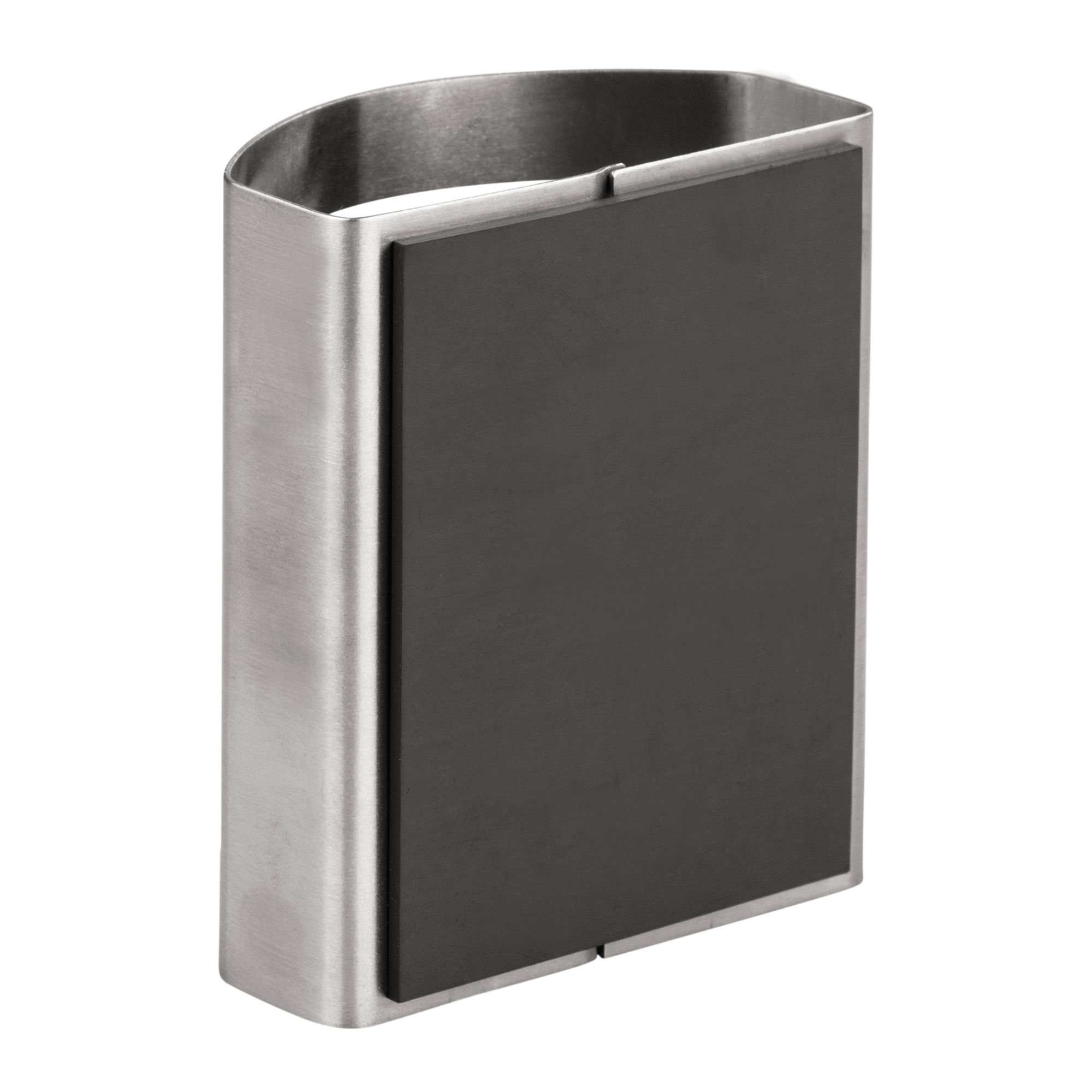 iDesign Forma Magnetic Pen and Pencil Holder - Stainless Steel Desk Organizer for Office, Home, Kitchen & Locker - Modern Writing Utensil Storage (3.25