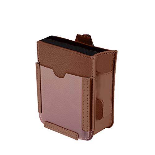 Universal Car Organizer - Auto Vent Pocket Storage Bag for Phone, Coins & Sundries | Leather Hanging Pouch with Multiple Compartments | Perfect for Road Trips, Commuting & Car Accessories Organization (Brown)