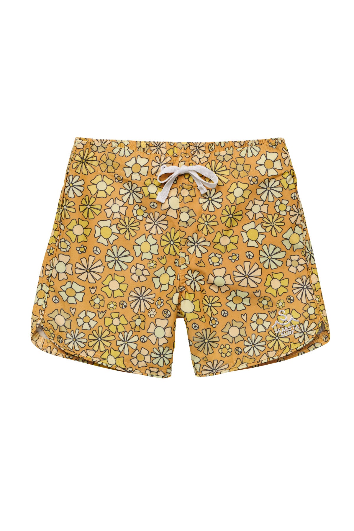 Seaesta Surf x Surfy Birdy Retro Daydream Boardshorts - Vintage 60s Style Swim Trunks for Men - Perfect for Beach, Surfing, and Summer Vacations
