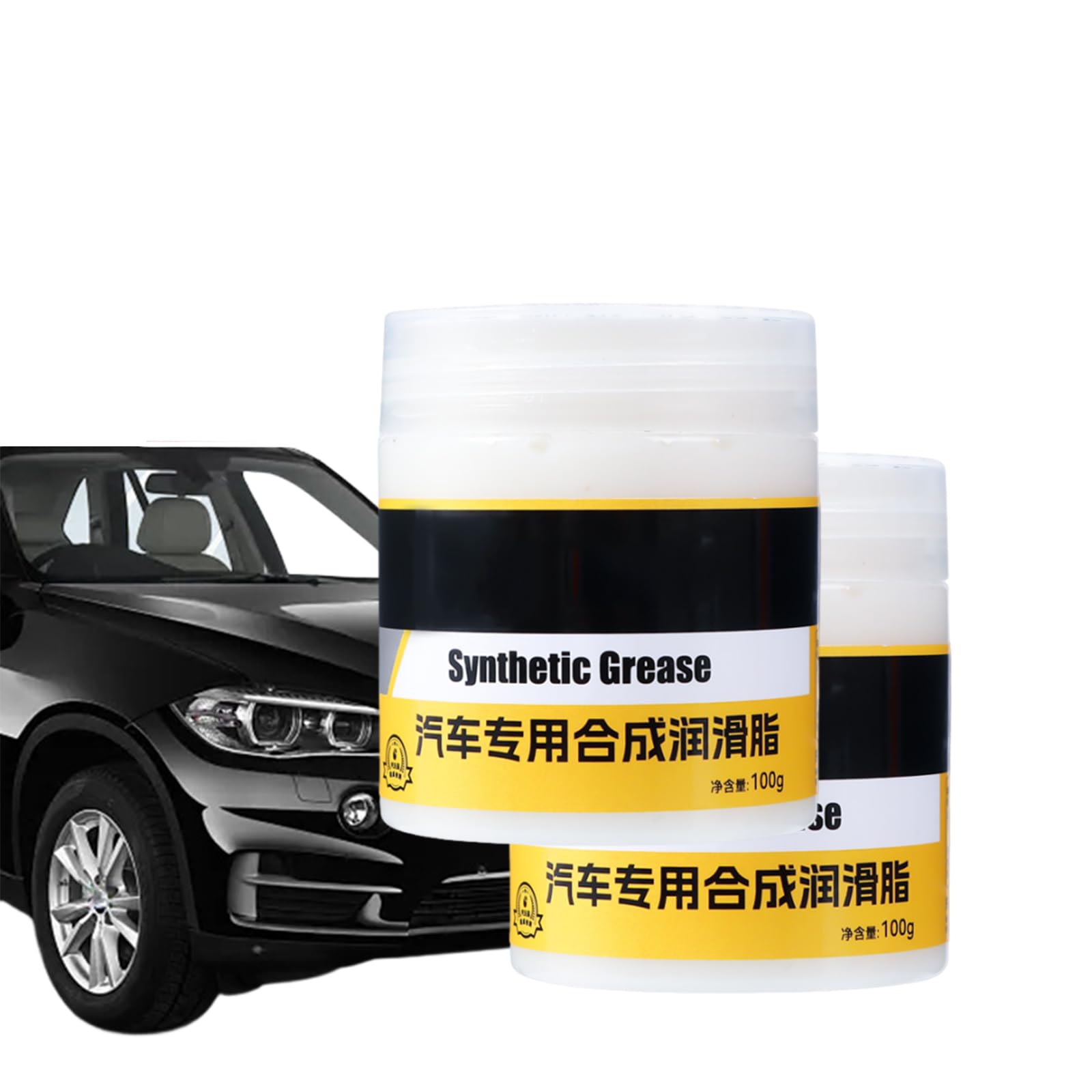 High-Performance Synthetic Brake Grease for Cars - 100g Automotive Lubricant for Brake Calipers, Pads & Sunroof Tracks | Anti-Seize Thread Protection | 2-Pack for Long-Lasting Maintenance (Ideal for DIY Car Repairs & Professional Auto Shops)