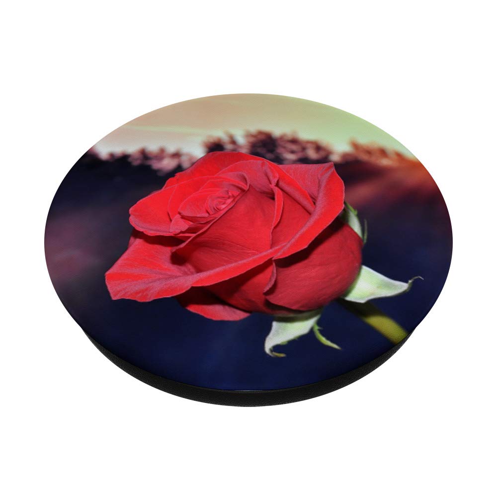 Red Rose Floral PopSocket Grip & Stand for iPhone, Samsung & Tablets - Perfect Gift for Valentine's Day, Mother's Day & Everyday Use