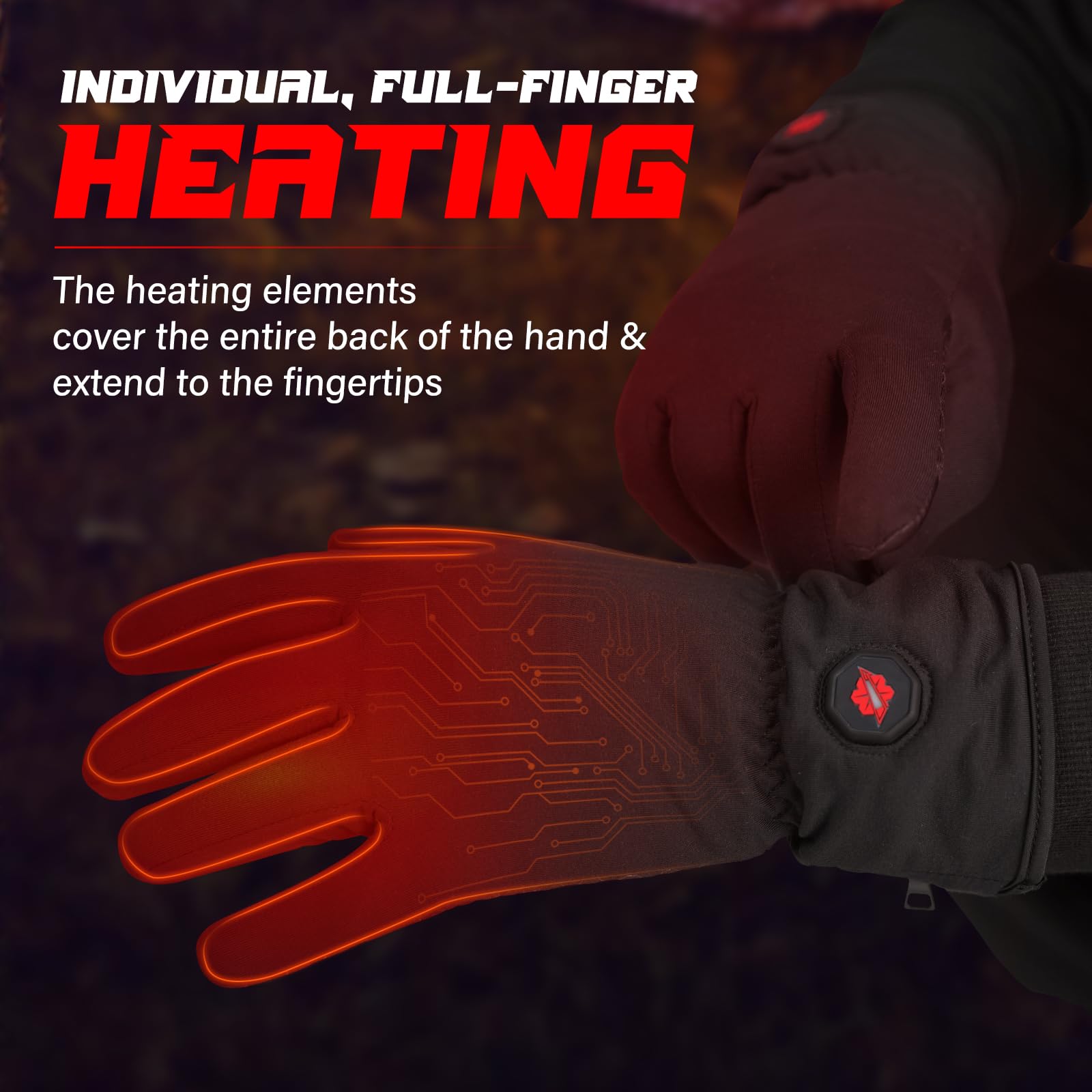 Dr.Warm Rechargeable Heated Glove Liners for Men & Women - Thin Touchscreen Work Gloves with Battery Hand Warmers for Winter Activities, Driving, Typing, Running & Outdoor Sports