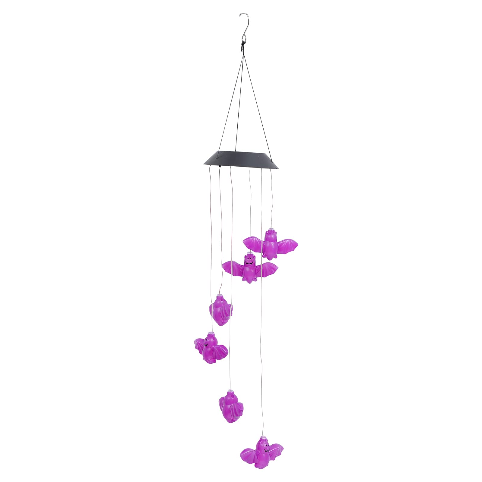 SOIMISS Solar Powered Wind Chime Light - Outdoor Halloween Decor with LED Illumination for Garden, Patio, and Porch - Perfect for Halloween Party Decorations and Spooky Nighttime Ambiance