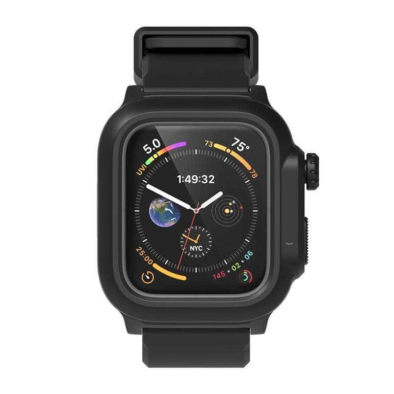 Waterproof Strap Case for Apple Watch Series 6/5/4/3/2/SE (44mm 42mm 40mm) - Durable Protective Cover for Swimming, Running & Outdoor Activities