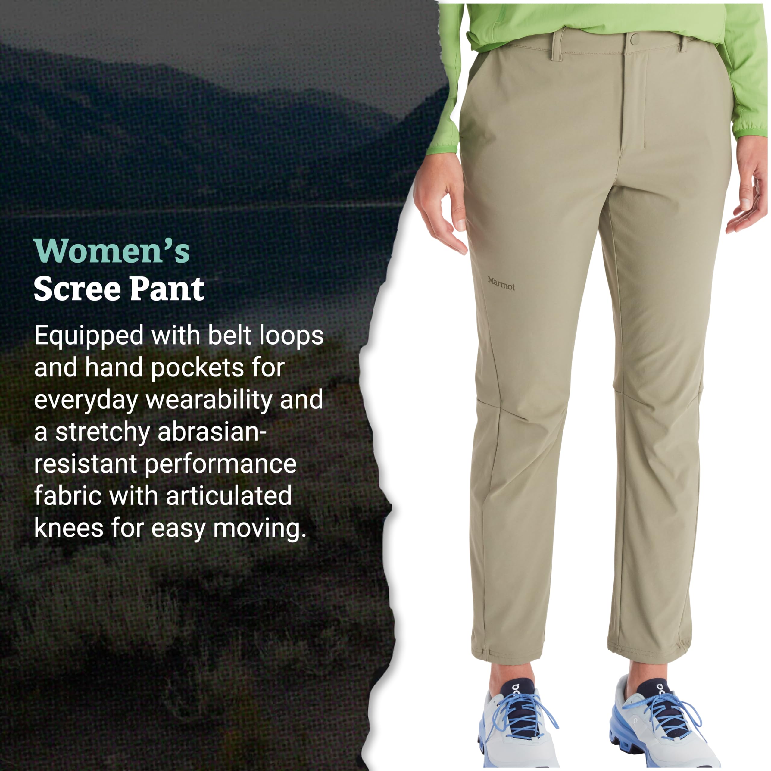 Marmot Women's Scree Softshell Hiking Pants - Breathable Water-Repellent Outdoor Trekking Pants for Spring & Summer 2023 - Perfect for Hiking, Camping & Mountain Adventures