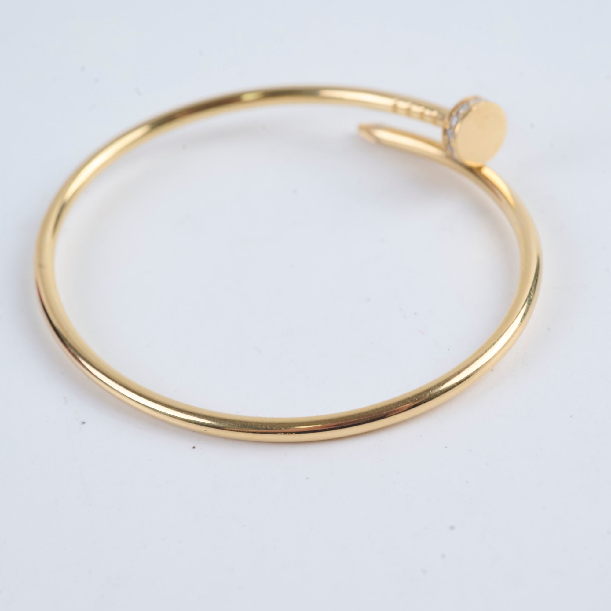 Cartier Juste Un Clou Small Model Diamond Bracelet 16 Size in 18K Yellow Gold - Luxury Jewelry for Women, Perfect Gift for Anniversary & Special Occasions