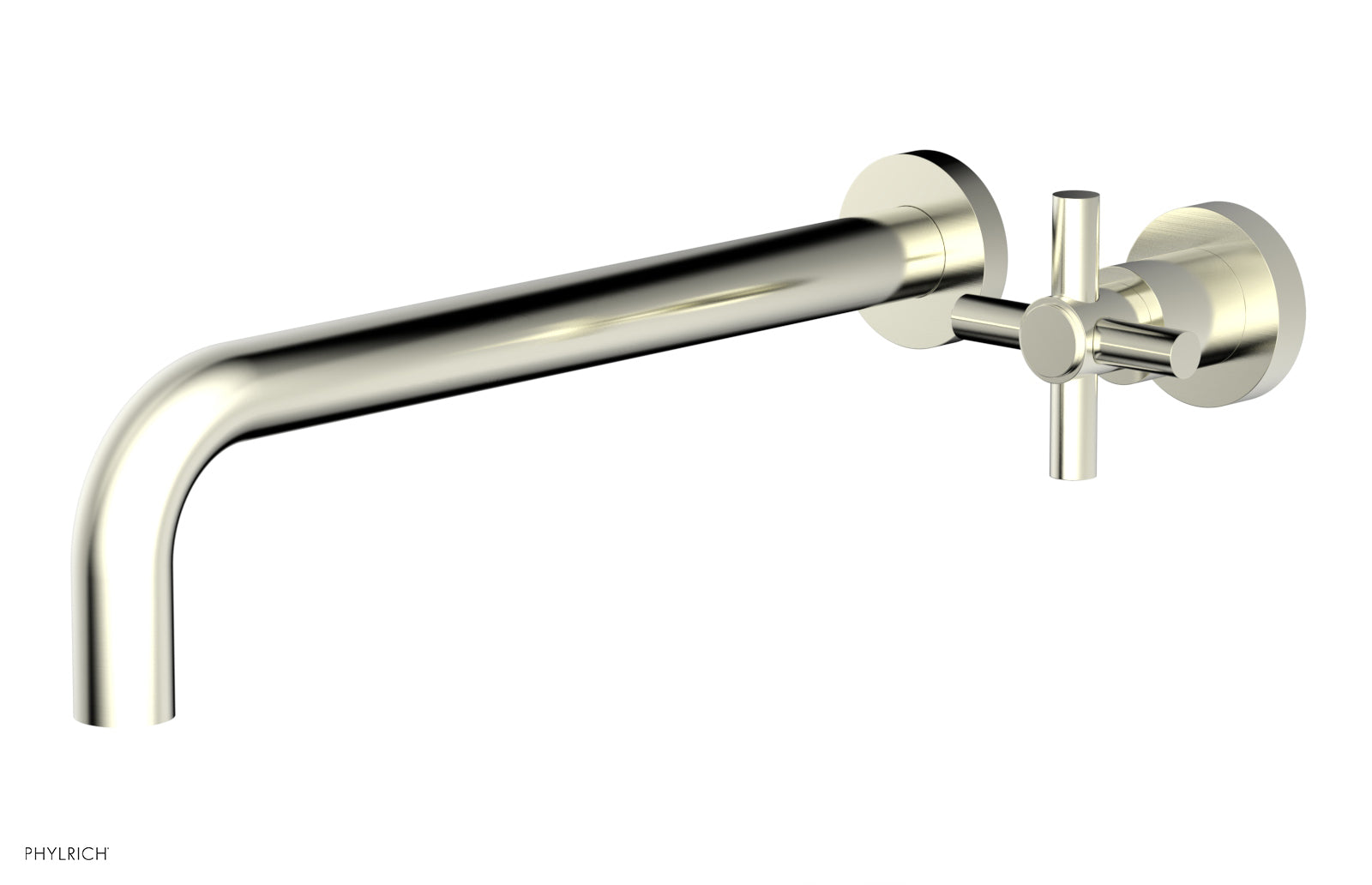 D131-17 Single Handle Wall Mounted Lavatory Faucet Set - Classic Cross Handle Design for Bathroom Sink - Perfect for Modern Homes, Hotels & Restrooms