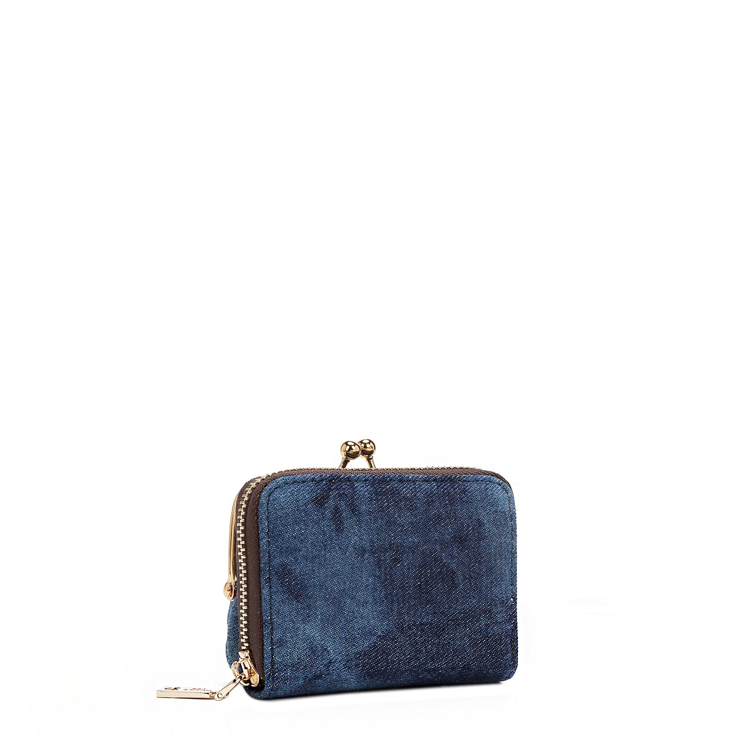 DENIM JULIA MINI WALLET - Stylish Women's Small Wallet with Card Slots & Zipper Pocket - Perfect for Everyday Use, Travel & Night Out