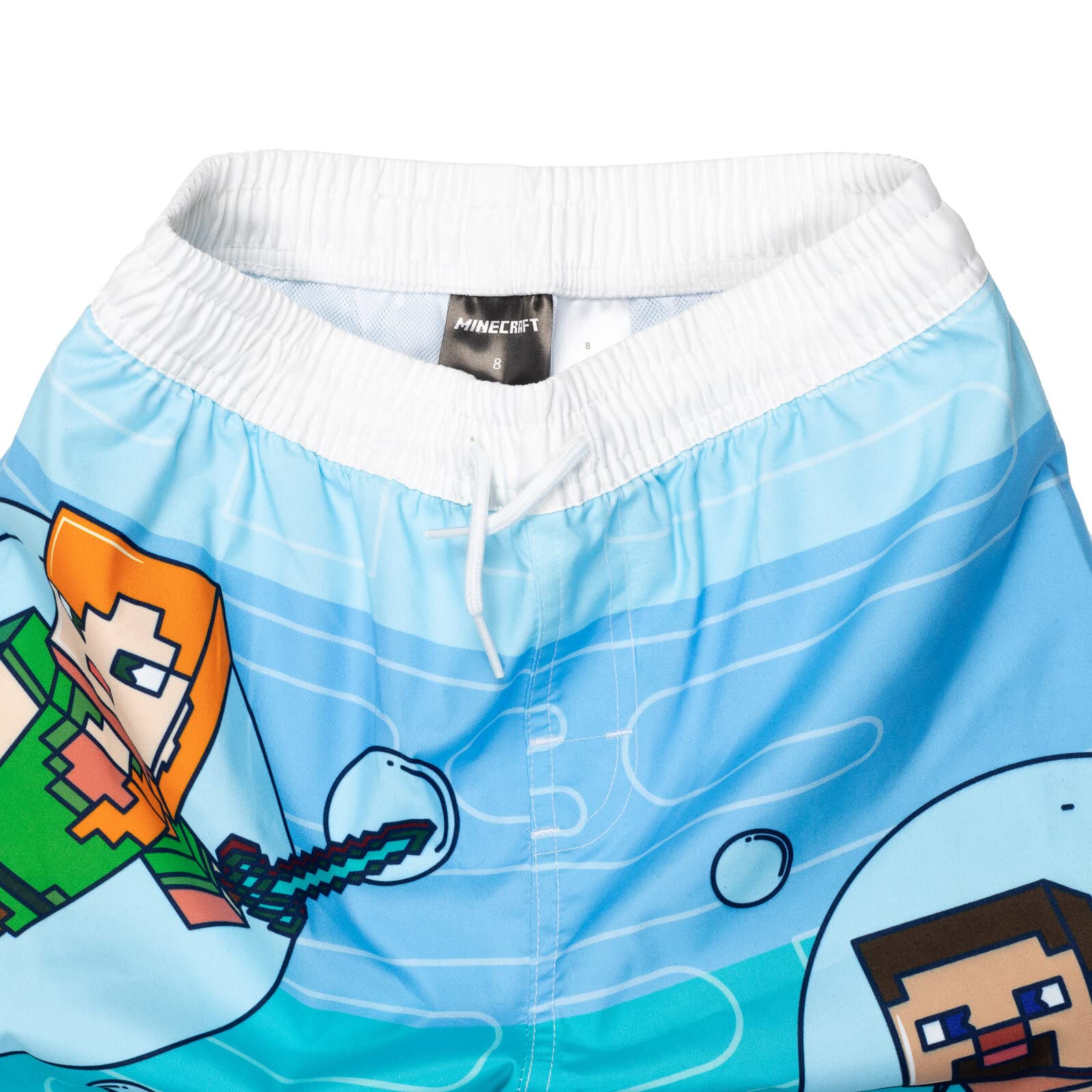 Minecraft Zombie Creeper Alex Steve Rash Guard & Swim Trunks Set for Kids - UV Protection Swimwear for Boys & Girls at Pool, Beach & Summer Activities