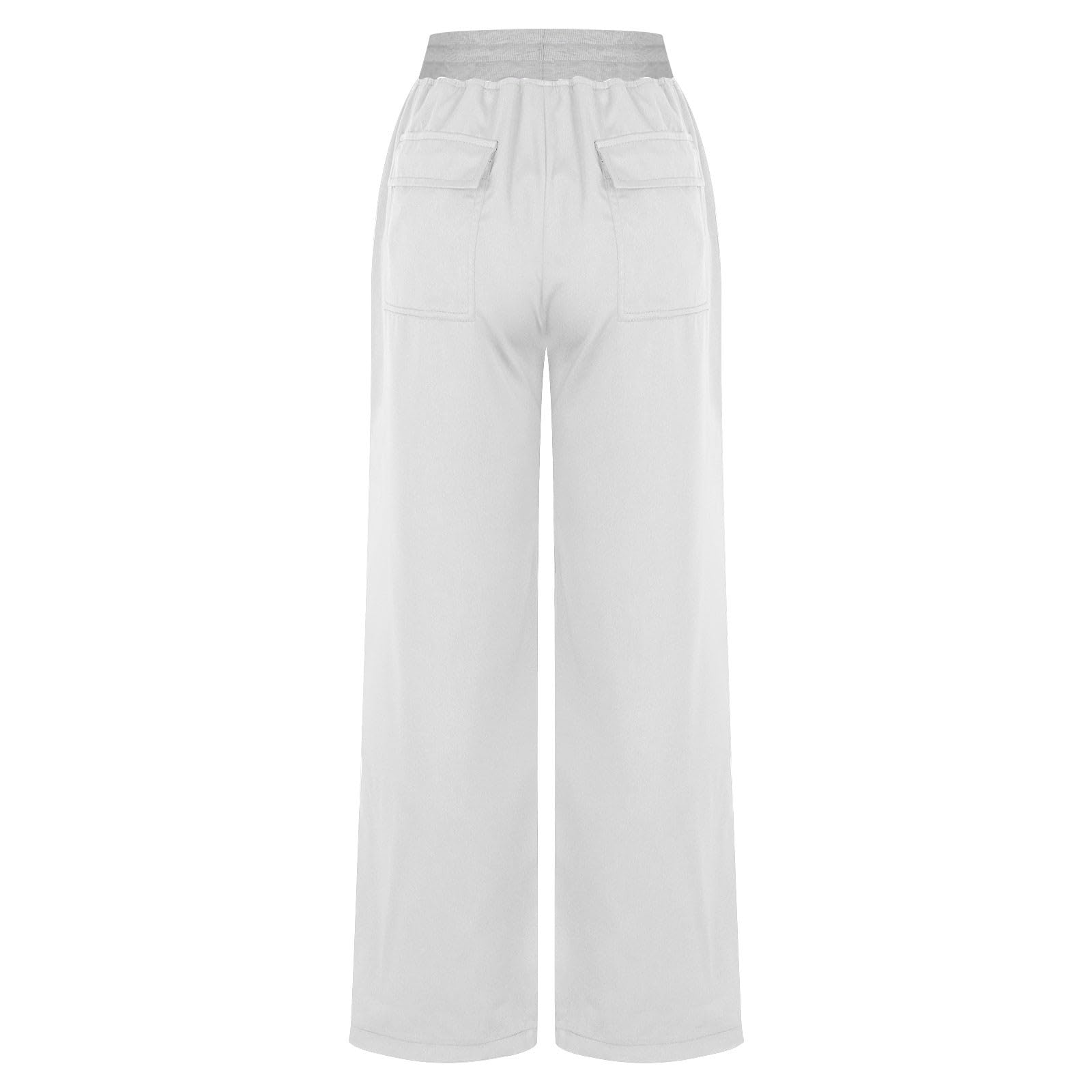 ZCGoxvn Women's Cargo Pants with Multiple Pockets - 2024 Summer Trendy Wide Leg Baggy Track Pants | Y2K Streetwear Casual Outfit for Daily Wear, Travel & Street Style