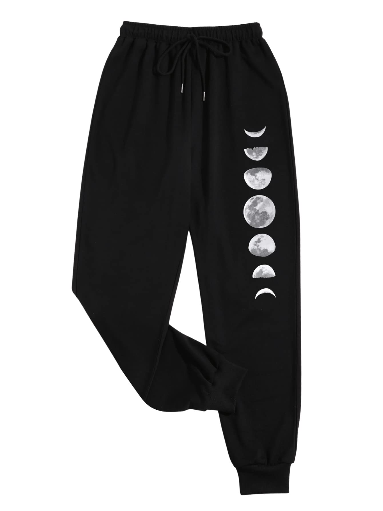 SweatyRocks Women's High Waisted Elastic Jogger Sweatpants with Drawstring - Soft Casual Lounge Pants for Workout, Yoga, Running & Home Relaxation