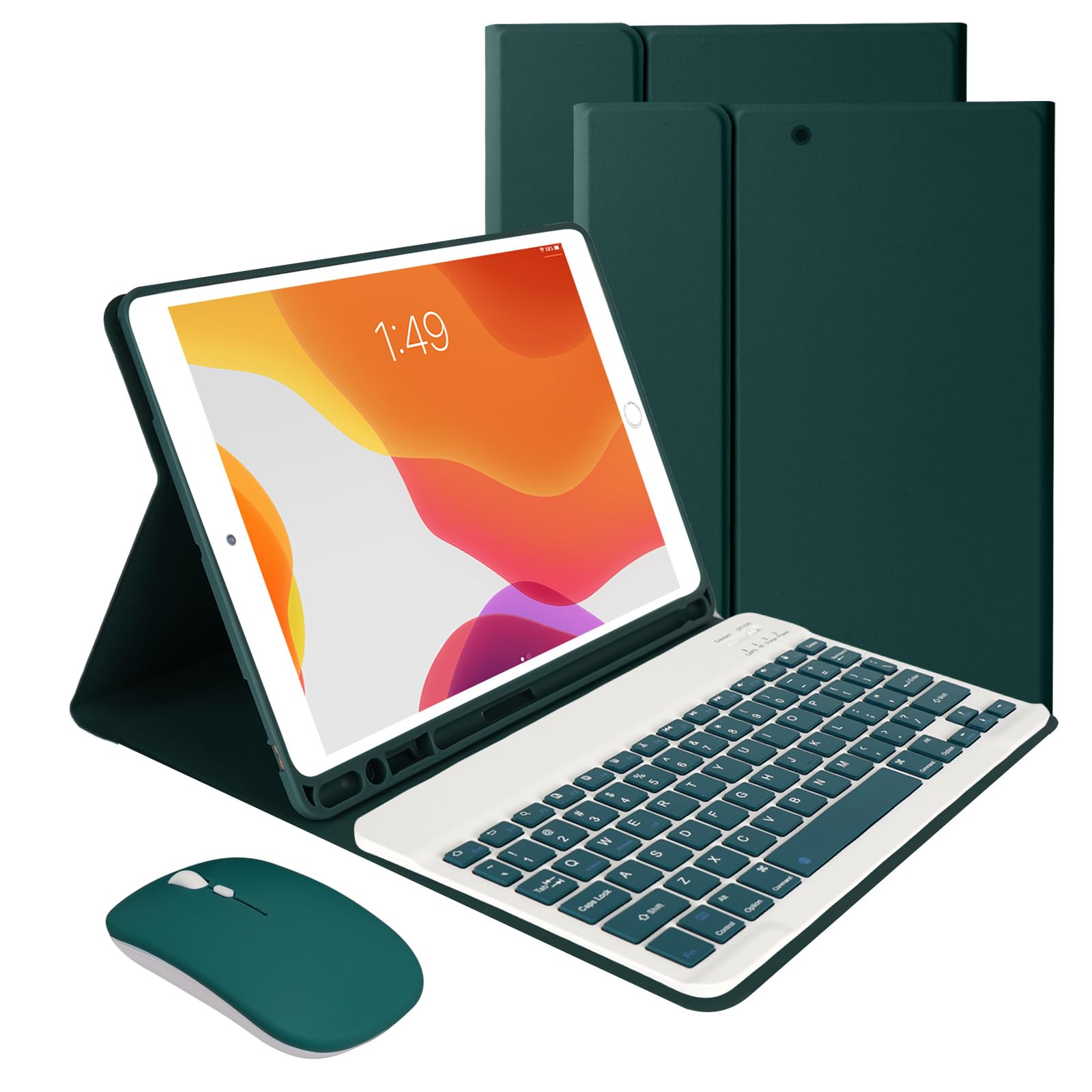 LAMA Wireless Bluetooth Keyboard Case with Mouse for iPad 10.2
