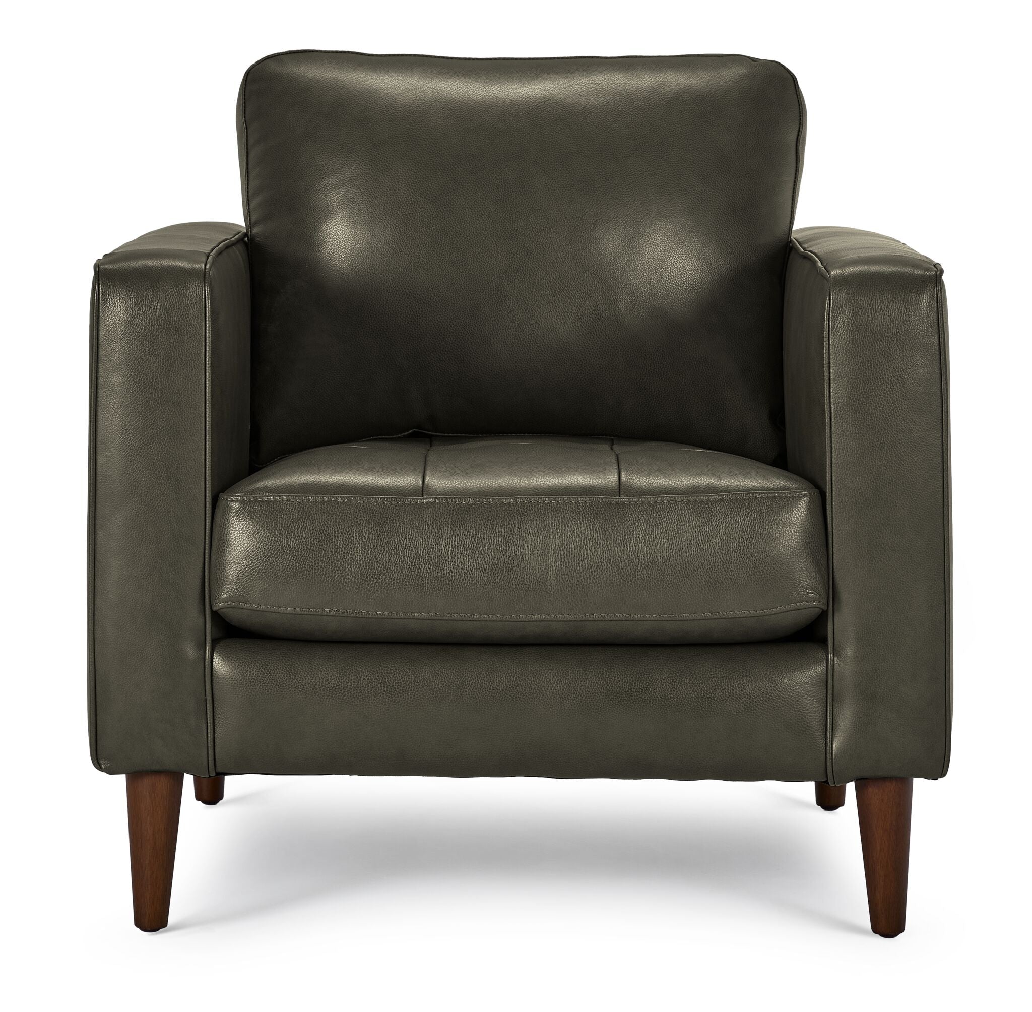 Premium Bari Leather Chair in Charcoal - Modern & Comfortable Office & Living Room Seating for Home & Workspace