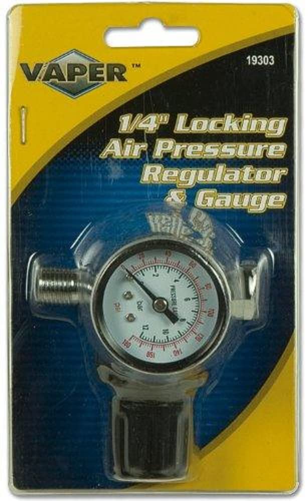 Locking Air Regulator and Gauge - Precision Pressure Control for Pneumatic Tools, HVAC Systems & Industrial Applications