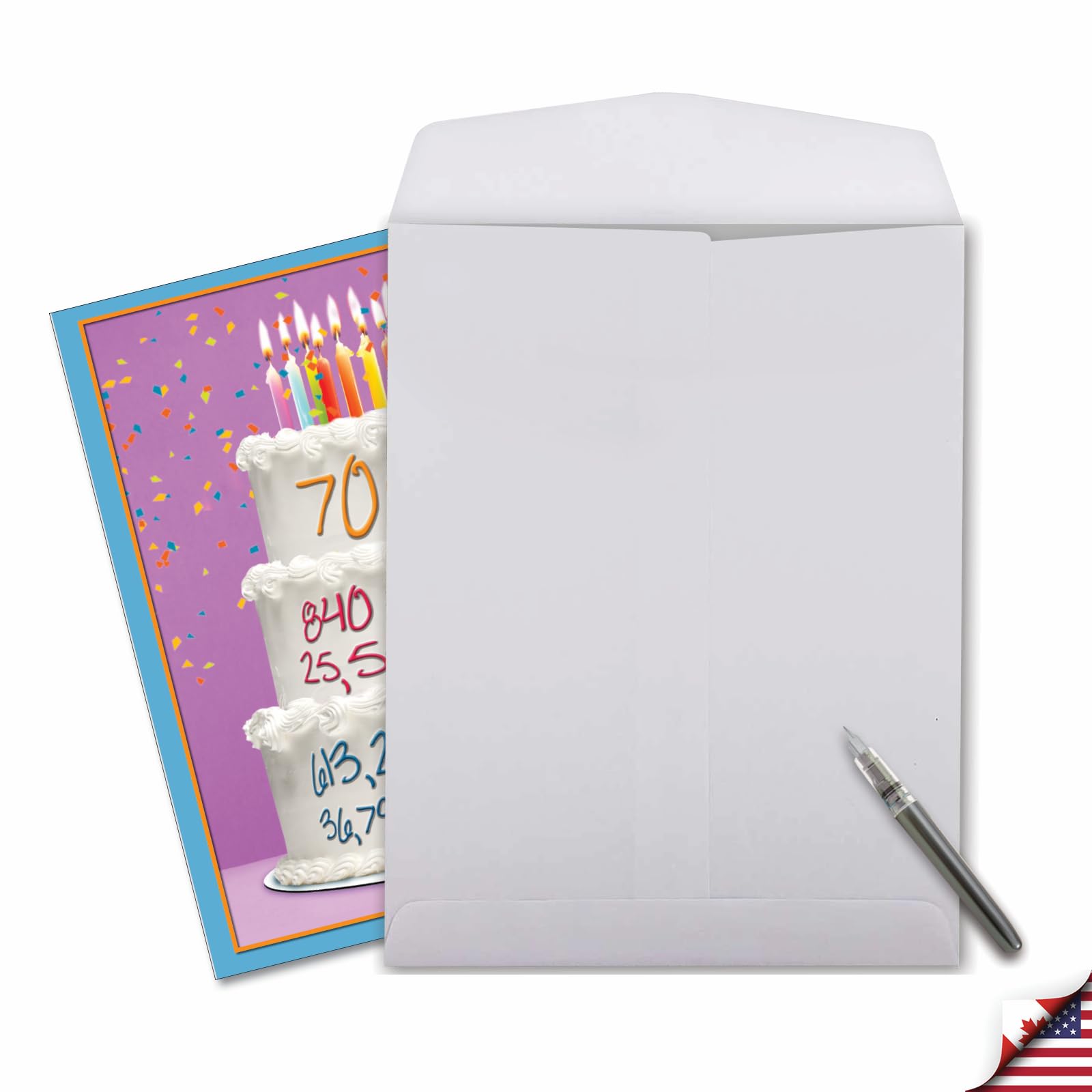 Funny 70th Birthday Card - Oversized Milestone Greeting Card (8.5x11 Inch) with Envelope - Humorous Age Count Joke - Perfect for 70th Birthday Parties & Retirement Celebrations - 1 Pack - J9094MBG