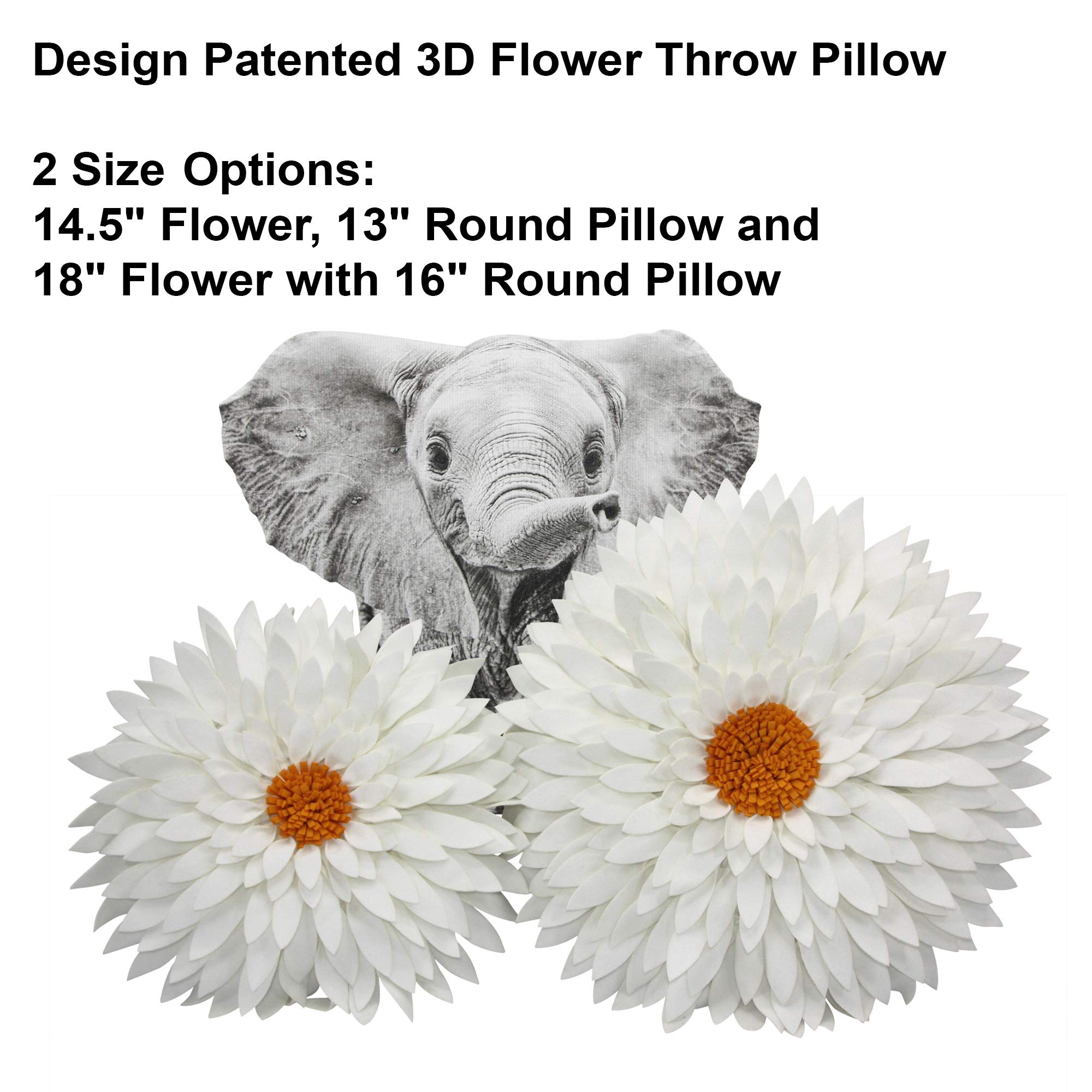 3D Flower Pillow - Daisy & Sunflower Decor for Home & Gifts