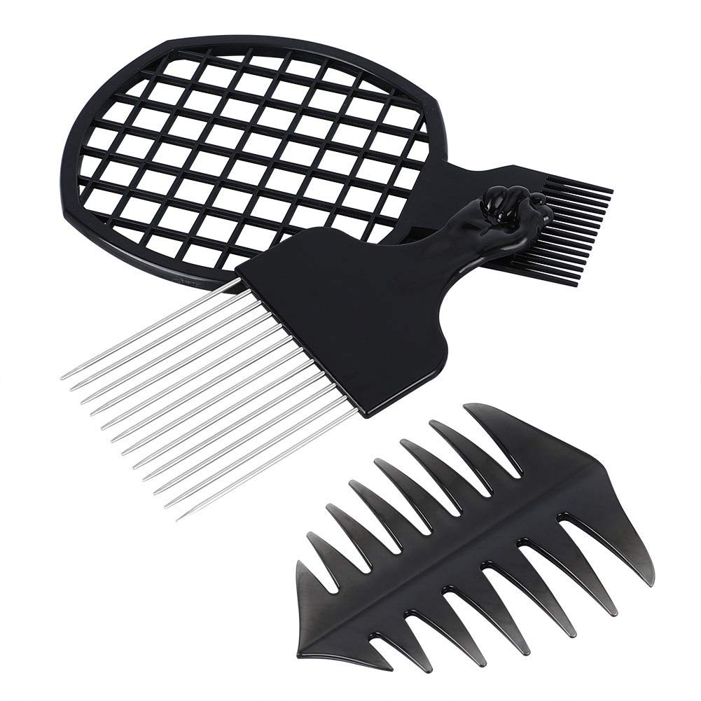 Professional Afro Hair Comb Set - Includes Wide Tooth Comb & Hair Pick for Natural Hair, Dreadlocks & Weaves | Perfect for Home Salon, DIY Styling & Hair Care