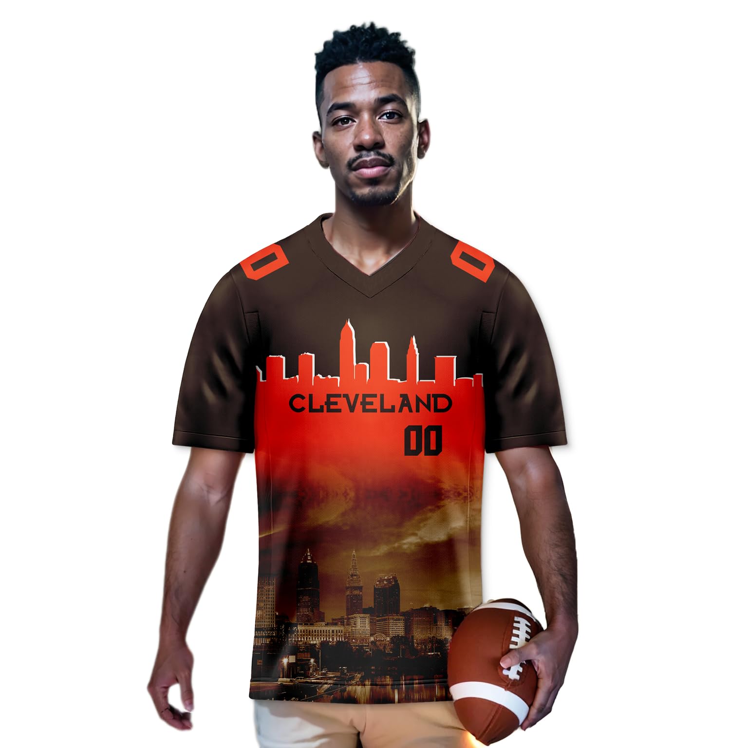 Custom City Skyline Football Jersey - Personalized Team Name & Number - Fashion Sports Uniform for Men, Women, Youth & Kids - Perfect for Game Day, Fan Gifts & Team Events