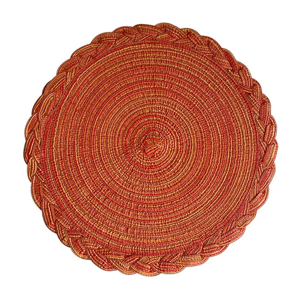 Arkansas Braided Rim Placemat Set of 4 - Elegant Table Decor for Dining Room, Kitchen, and Party Settings