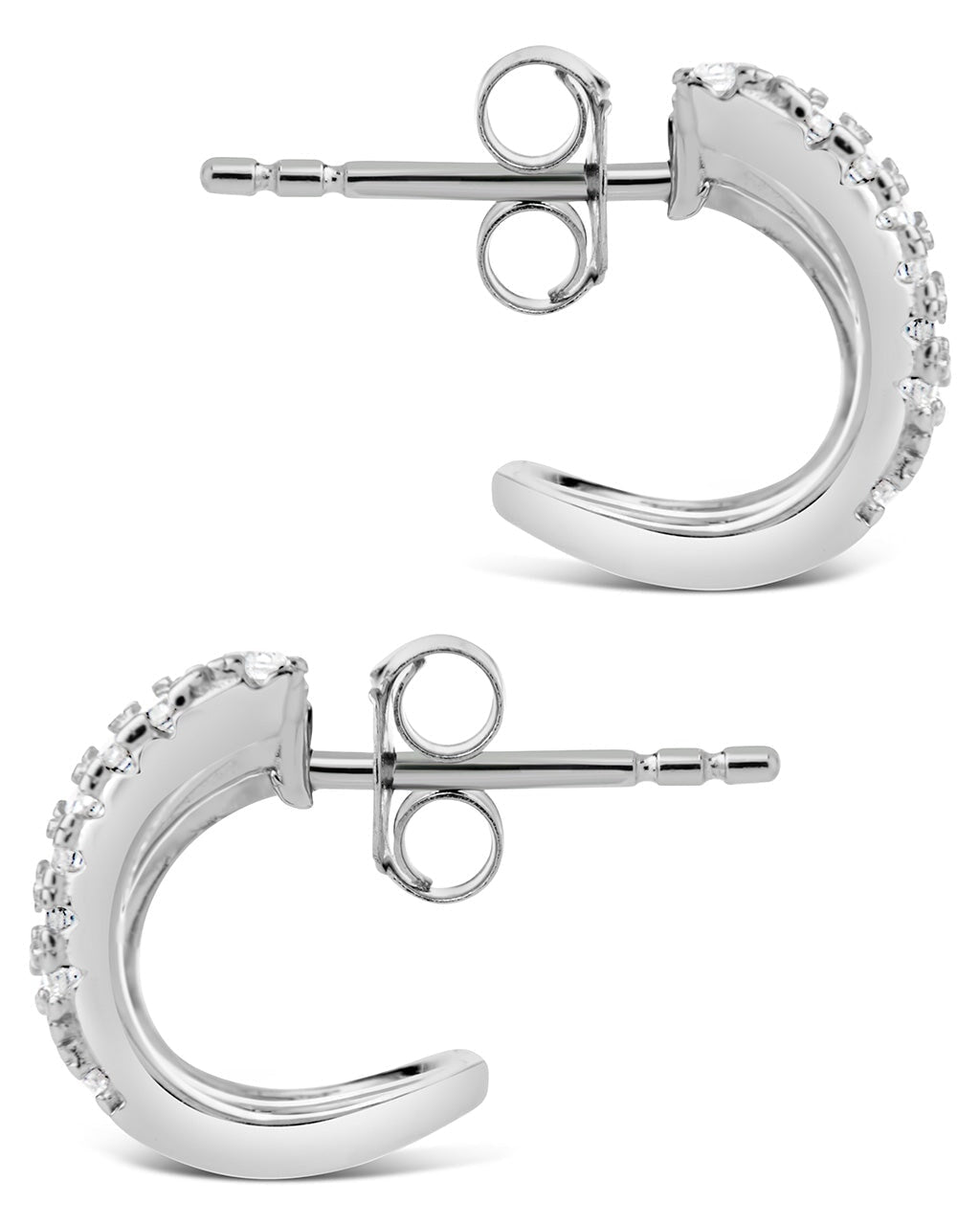 Nicolette CZ Cuff Stud Earrings - Elegant Cubic Zirconia Fashion Jewelry for Women | Perfect for Parties, Weddings & Special Occasions