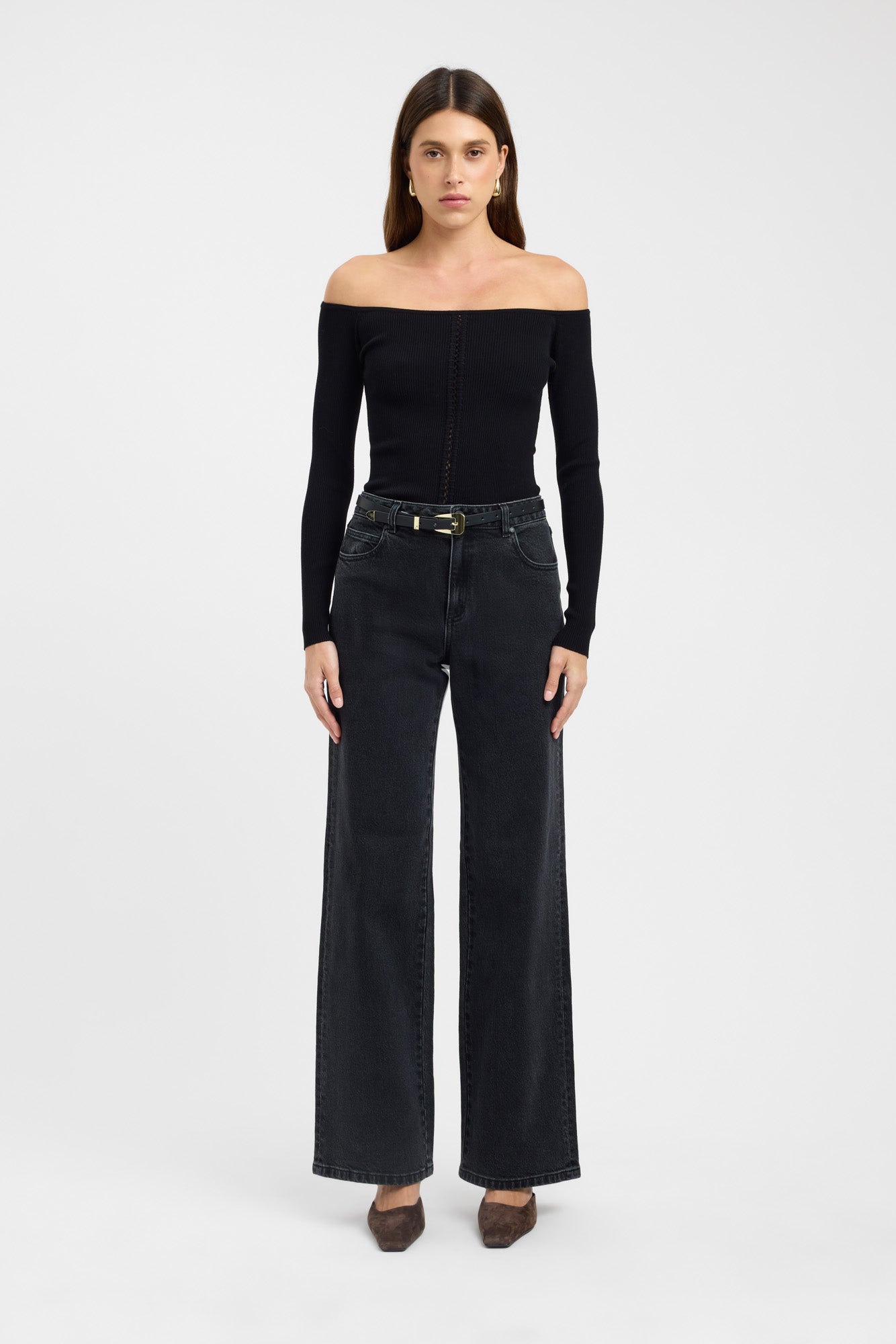 Kai Straight Leg Jeans for Women - High Waist Stretch Denim Pants - Comfortable & Stylish for Casual Wear, Office, and Everyday Outfits