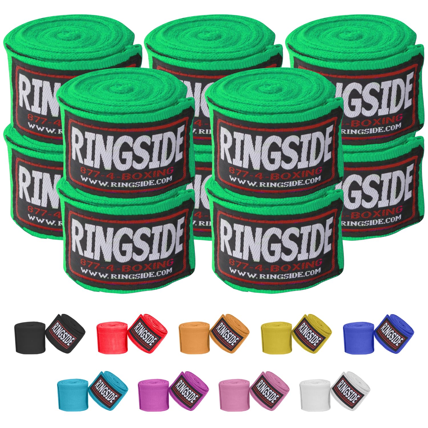 Ringside Mexican Style Boxing Hand Wraps - 5 Pairs Pack for Training, Sparring & Competition - Premium Hand Protection for Boxers & MMA Fighters