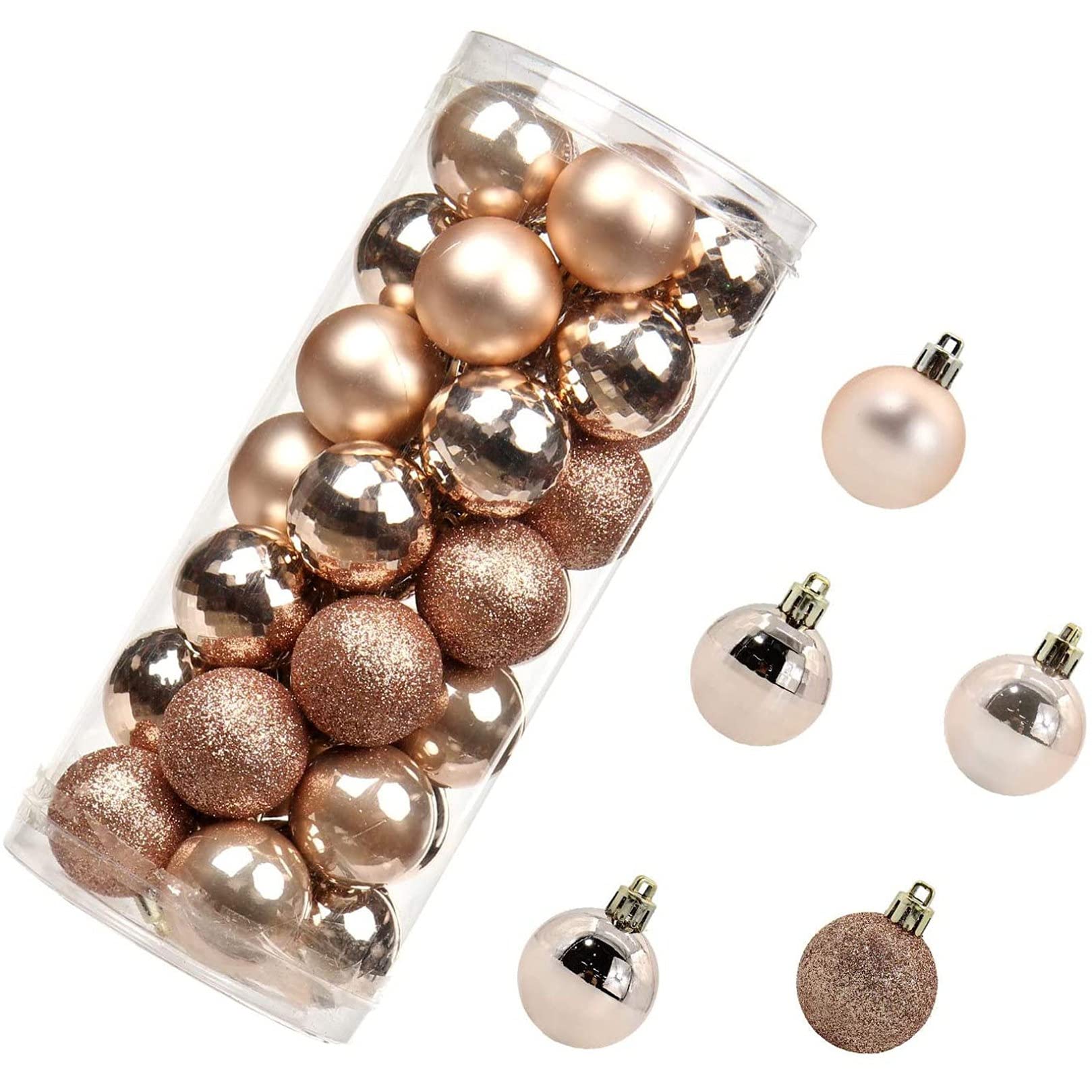35-Piece Christmas Ball Ornaments Set - Shatterproof Hanging Balls for Christmas Tree Decorations, Holiday Party & Home Décor (Red/Gold/Green) - Perfect for Xmas Tree Decorating, Gift Wrapping & Festive Home Styling