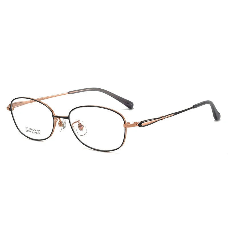Bclear Women's Full Rim Oval Titanium Eyeglasses Frame 7954 - Lightweight & Durable Eyewear for Work, Reading & Fashion