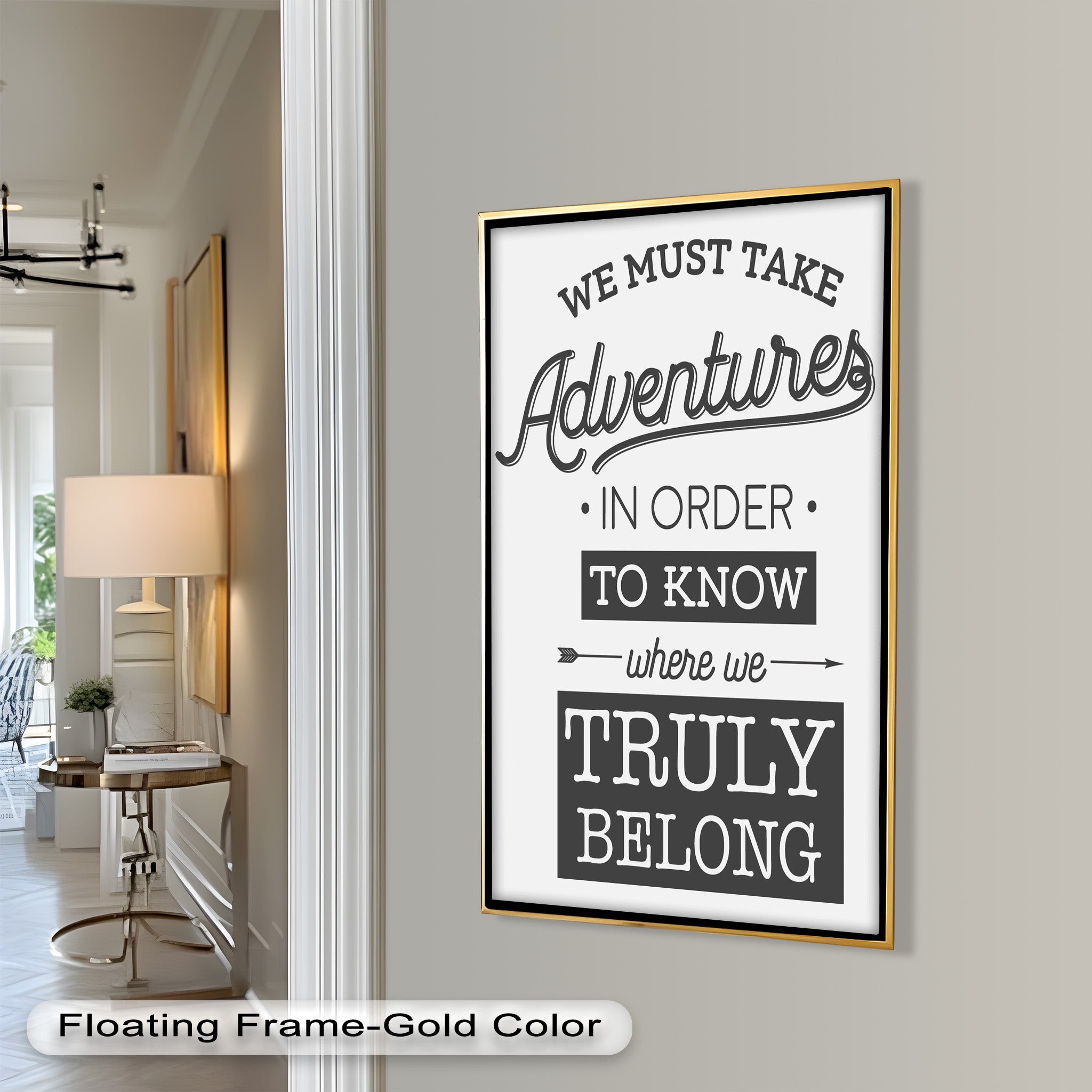 Adventurous Spirit Framed Oil Painting - Handmade Canvas Art for Living Room, Bedroom & Office Decor | Wall Art Gift for Home & Interior Design