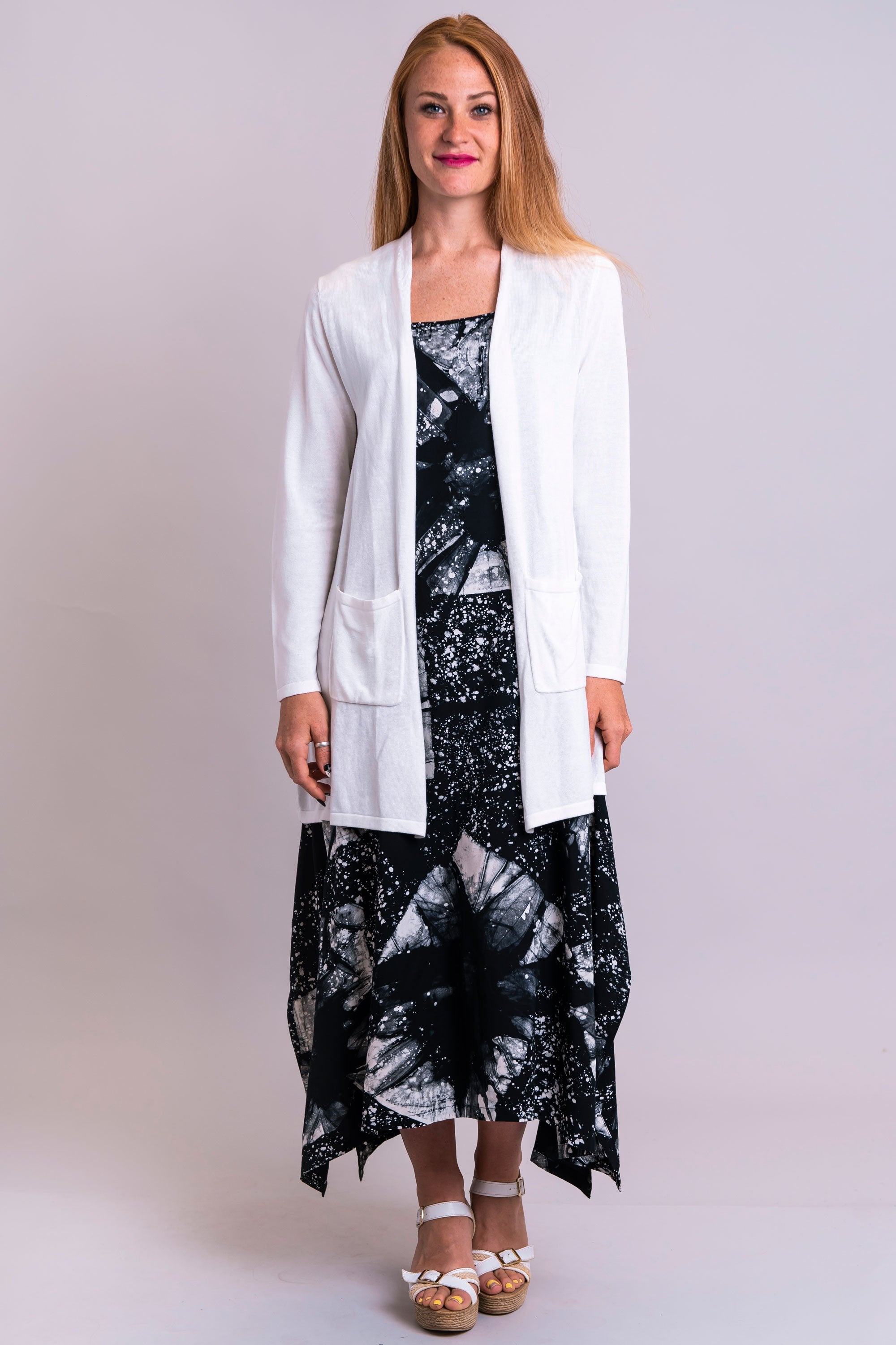 Justine Sweater - Soft White Bamboo Cotton Blend Women's Top for Casual Wear & Layering