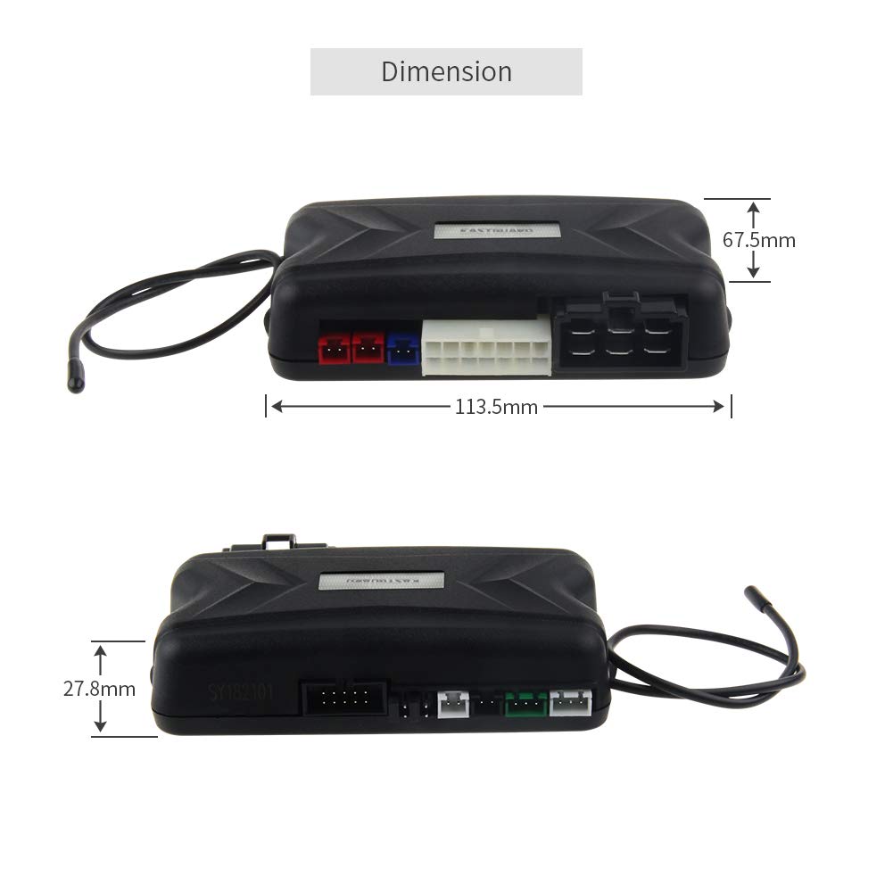 EASYGUARD EC009-T2 PKE Smart Car Alarm System - Keyless Entry, Remote Start, Push Button Ignition & Vibration Sensor | Universal Vehicle Security for Parking, Night Driving & Theft Protection