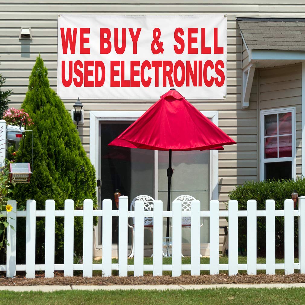 Durable 48x96 Inches Vinyl Banner with 8 Grommets - Weatherproof Outdoor Business Sign for Yard, Industrial & Commercial Use | Multiple Sizes Available | Perfect for Advertising, Events & Sales Promotions
