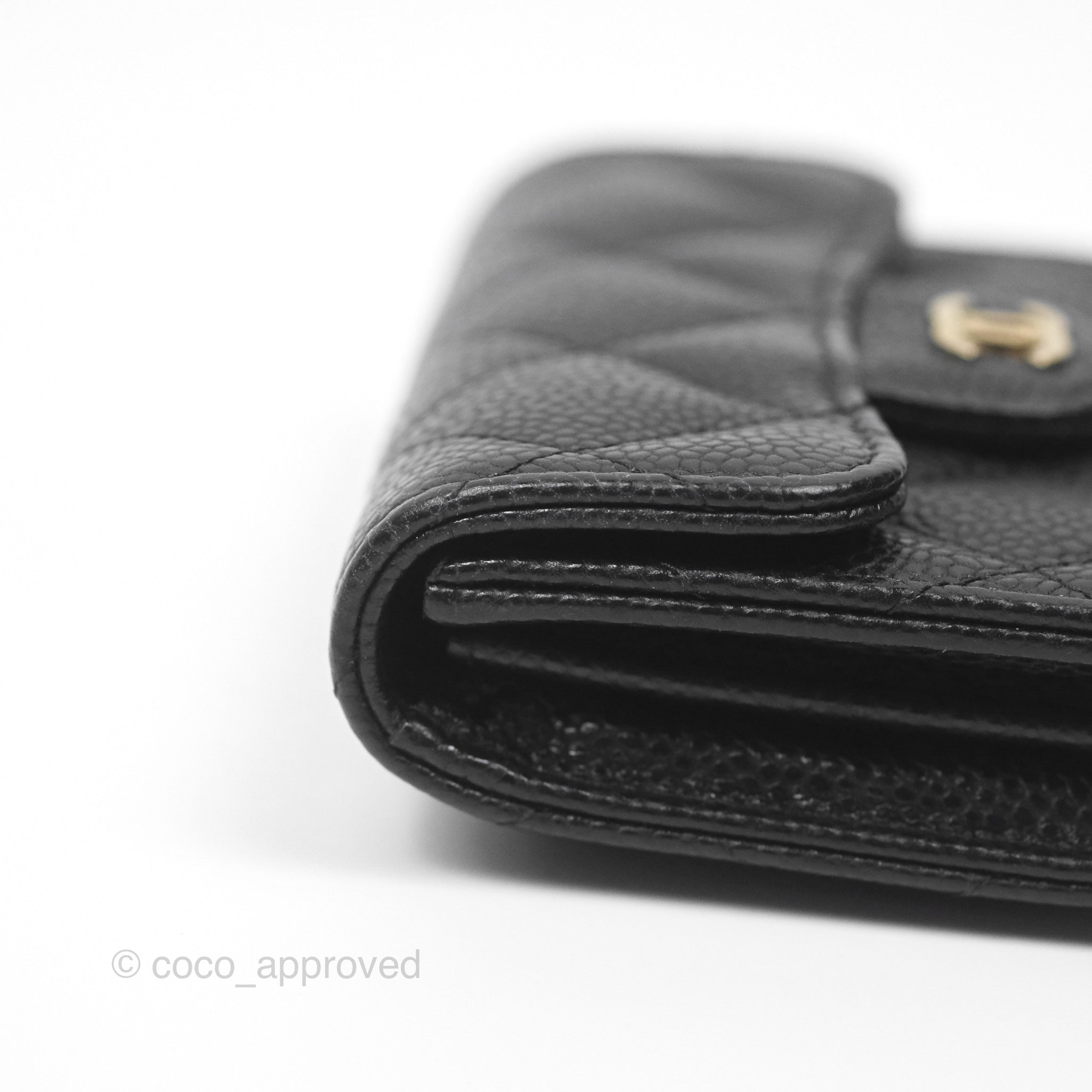 Chanel Caviar Quilted Flap Card Holder Wallet in Black with Gold Hardware - Perfect for Everyday Luxury & Gift Giving