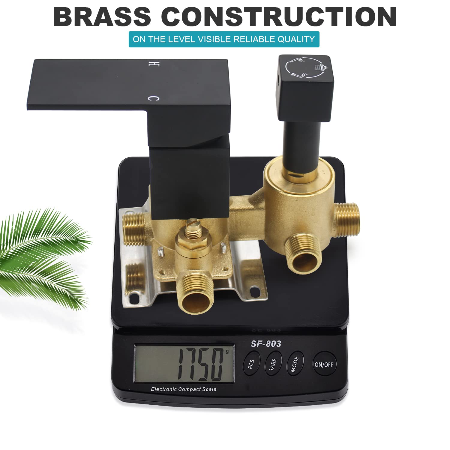 Matte Black Concealed 3-Way Shower Diverter Valve - Brass Flow Control Mixer with Rough-In Kit | Perfect for Modern Bathroom Renovations & Spa-Like Shower Experiences