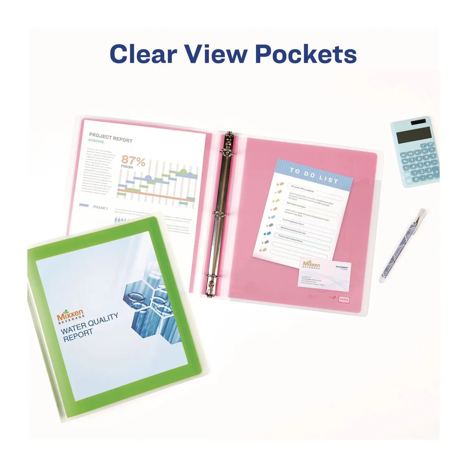 Avery® Flexi View 3-Ring Binder with Round Rings - 1 Inch Capacity, 11 x 8.5 Inches, Red - Perfect for School, Office & Home Organization