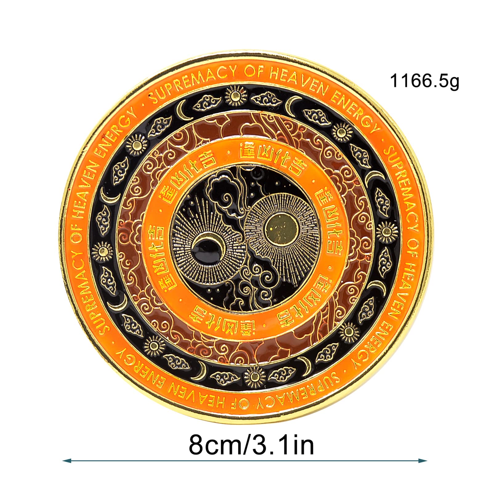 Feng Shui Pixiu Dragon Tortoise Statue - Supreme Heaven Energy Plate for Wealth & Luck, Red (FW4917) - Perfect for Home Office Decor, Gift for Business Success