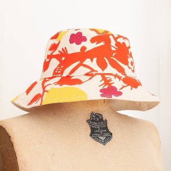 Erin Flett Crew Lemon Tree Bucket Hat - Stylish Sun Protection for Women, Beach, Outdoor & Summer Activities