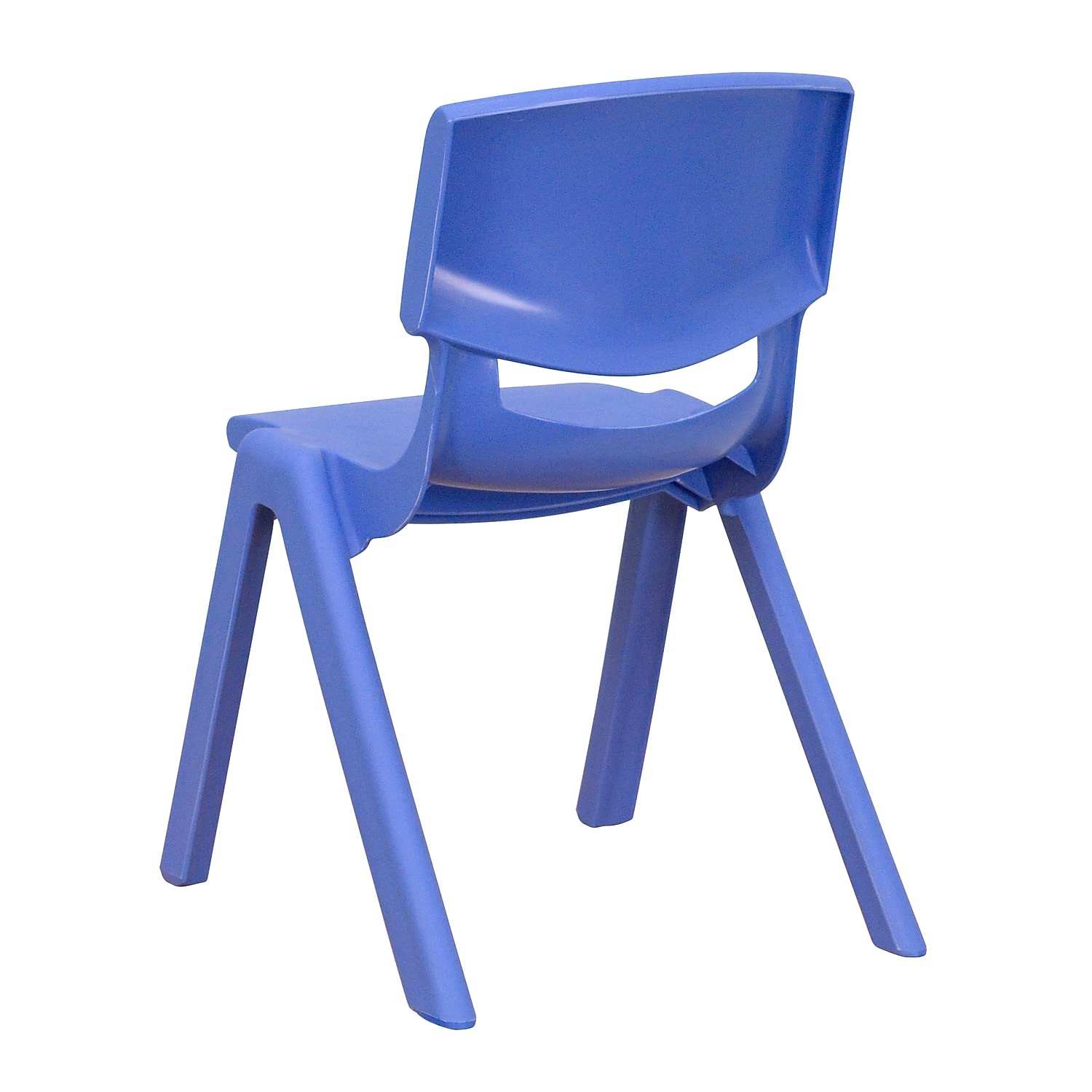 Flash Furniture Whitney 10-Pack Blue Plastic Stacking School Chairs - 12